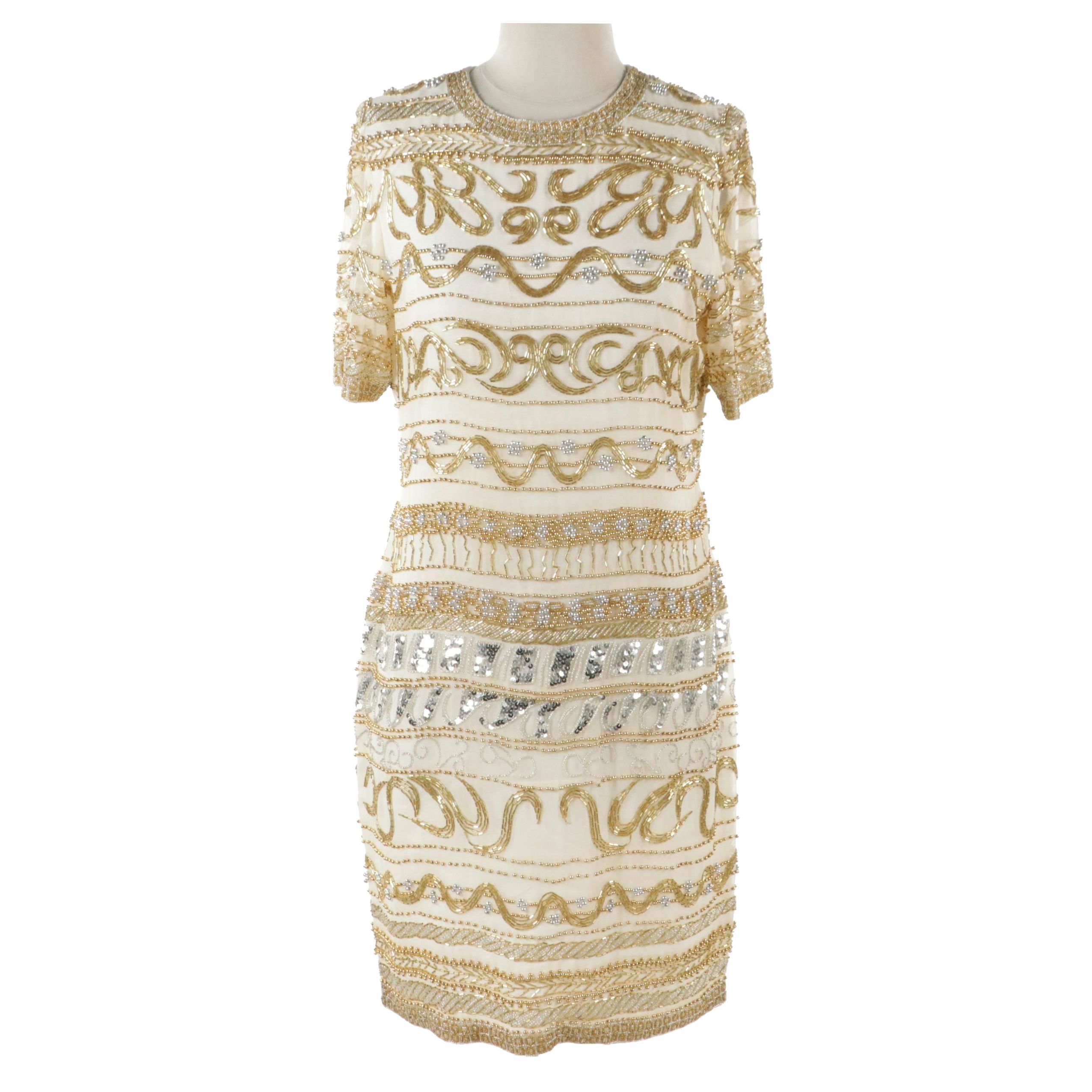 Joan Leslie Evenings Bead/Sequin Cocktail Dress