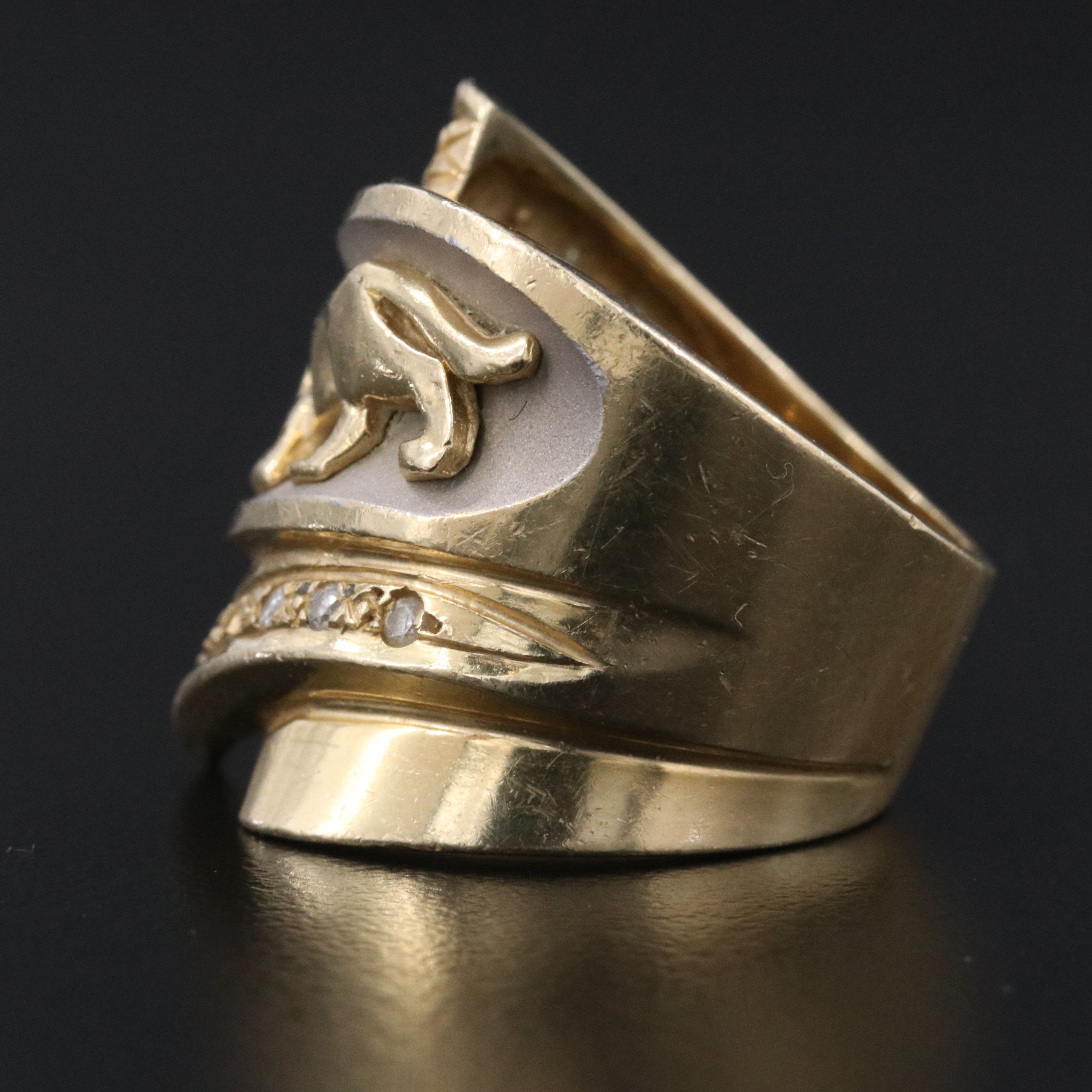 14K 0.16 CTW Diamond Jaguar Bypass Ring