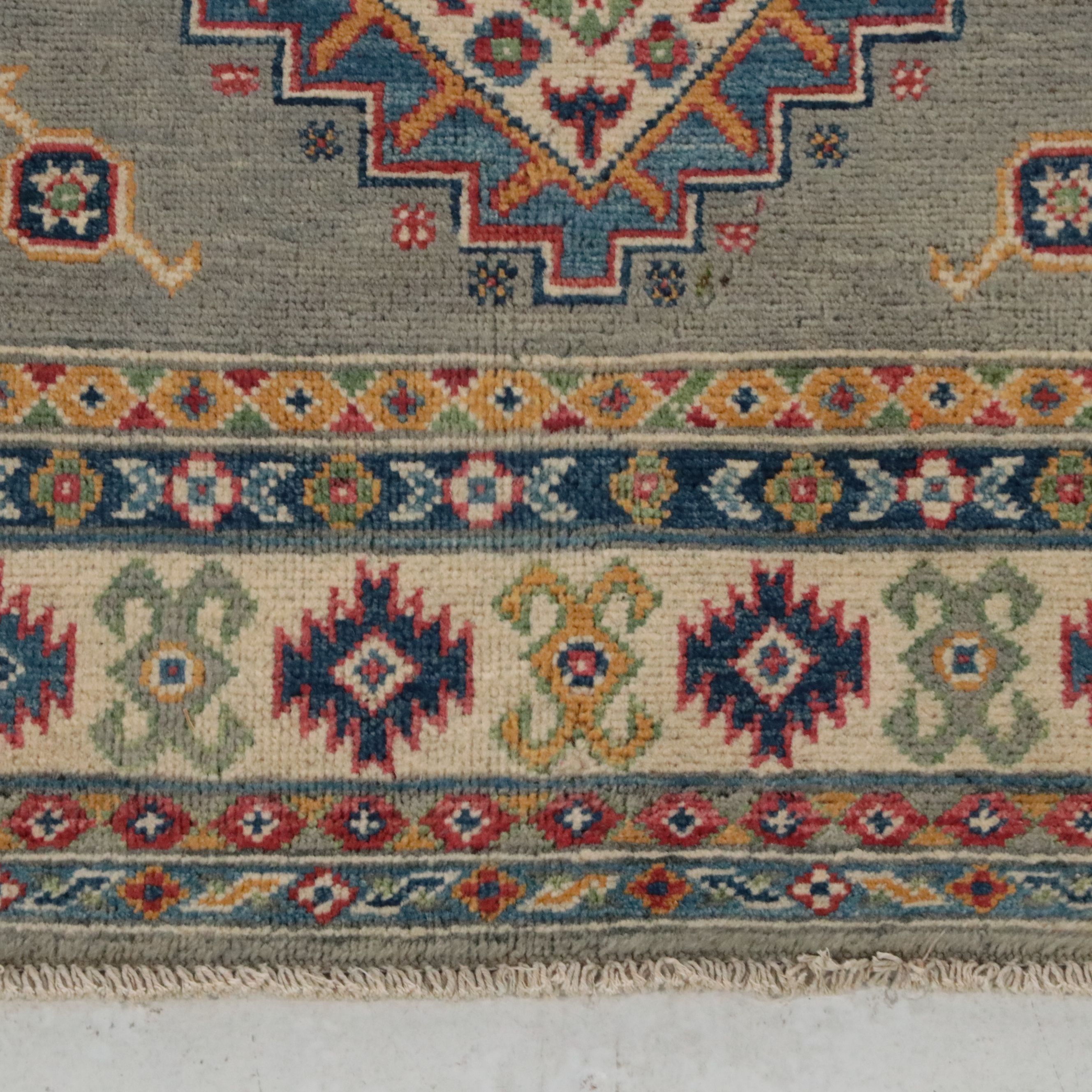 3'5 x 4'11 Hand-Knotted Afghan Kazak Accent Rug
