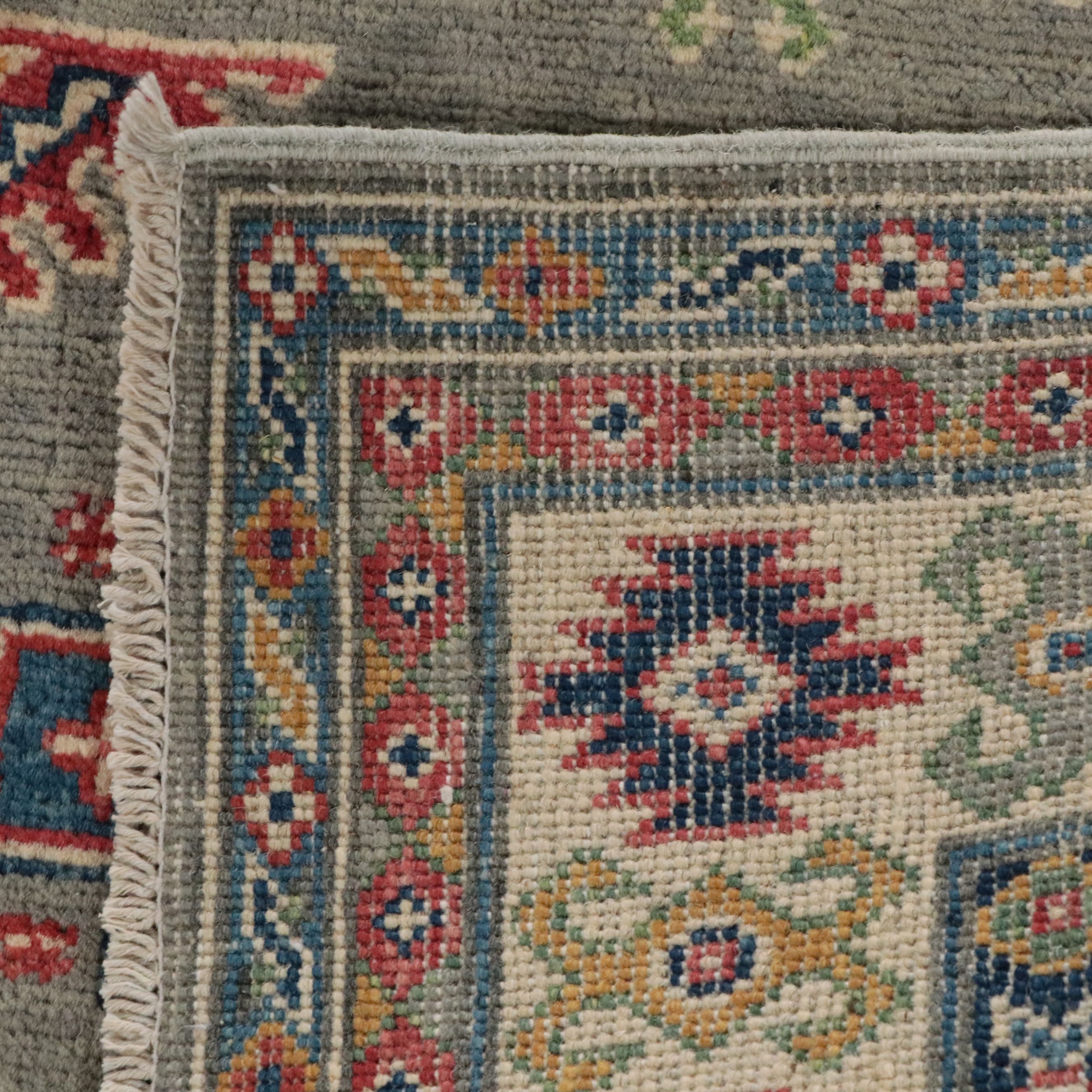 3'5 x 4'11 Hand-Knotted Afghan Kazak Accent Rug