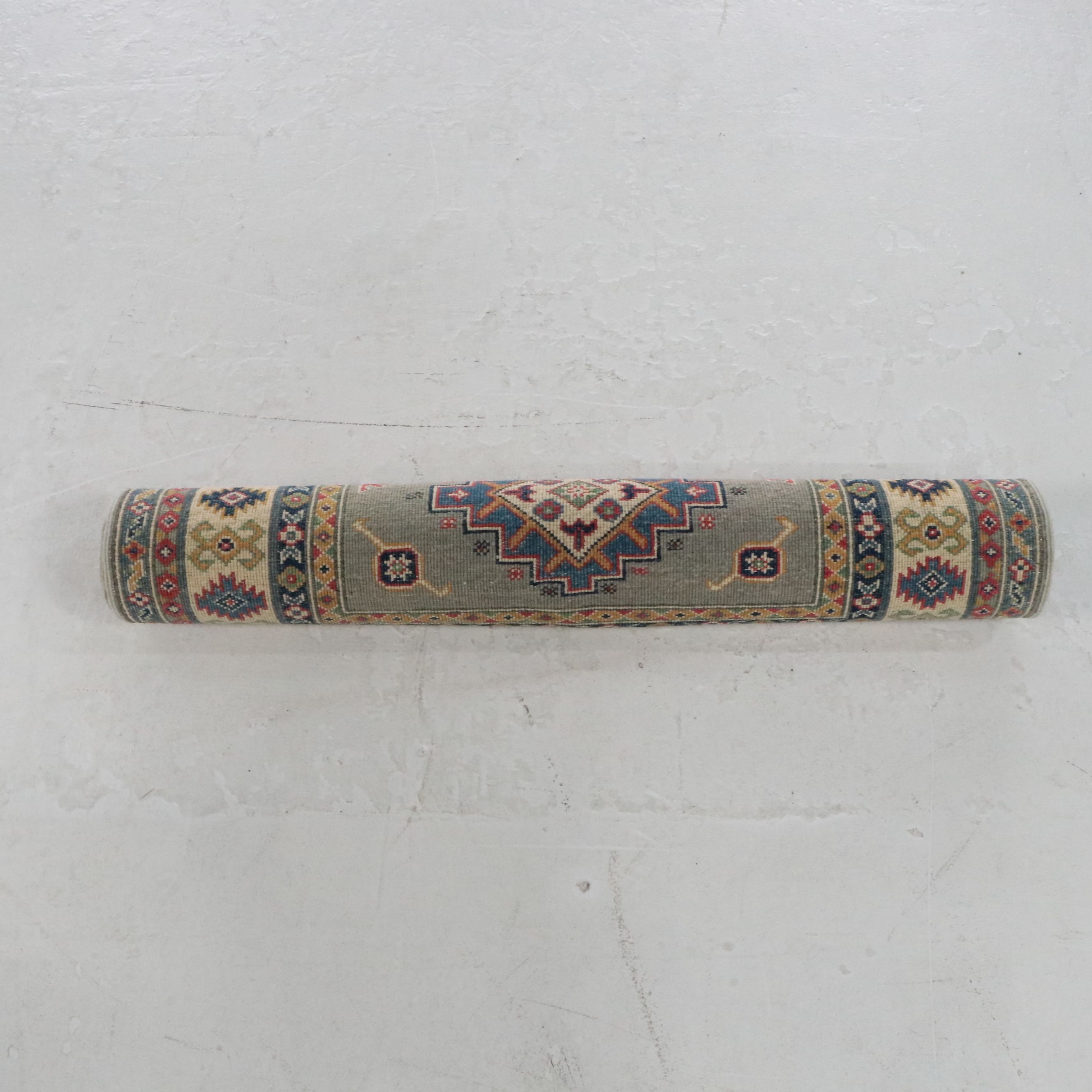 3'5 x 4'11 Hand-Knotted Afghan Kazak Accent Rug