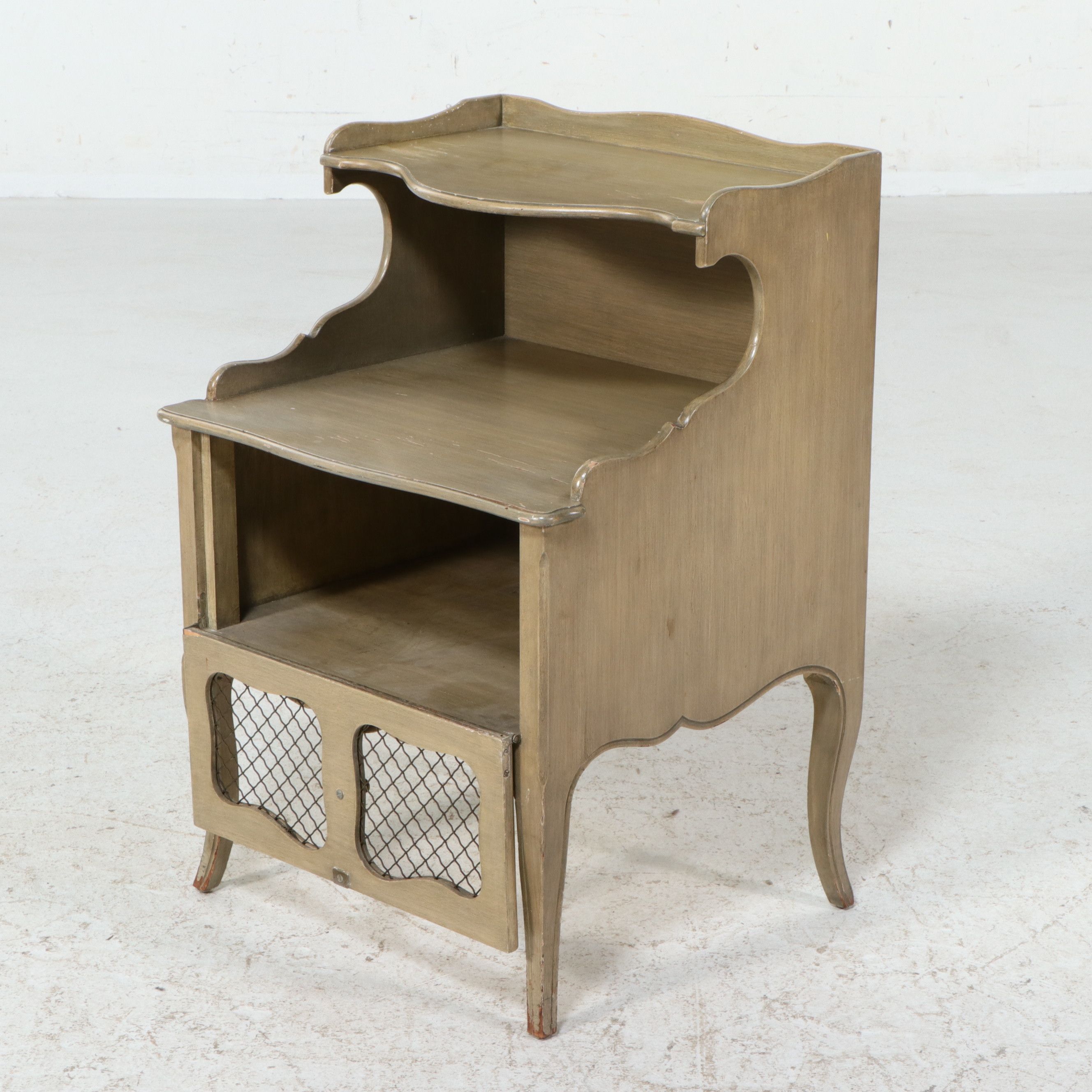 French Provincial Style Painted Wood Commode, Mid-20th Century