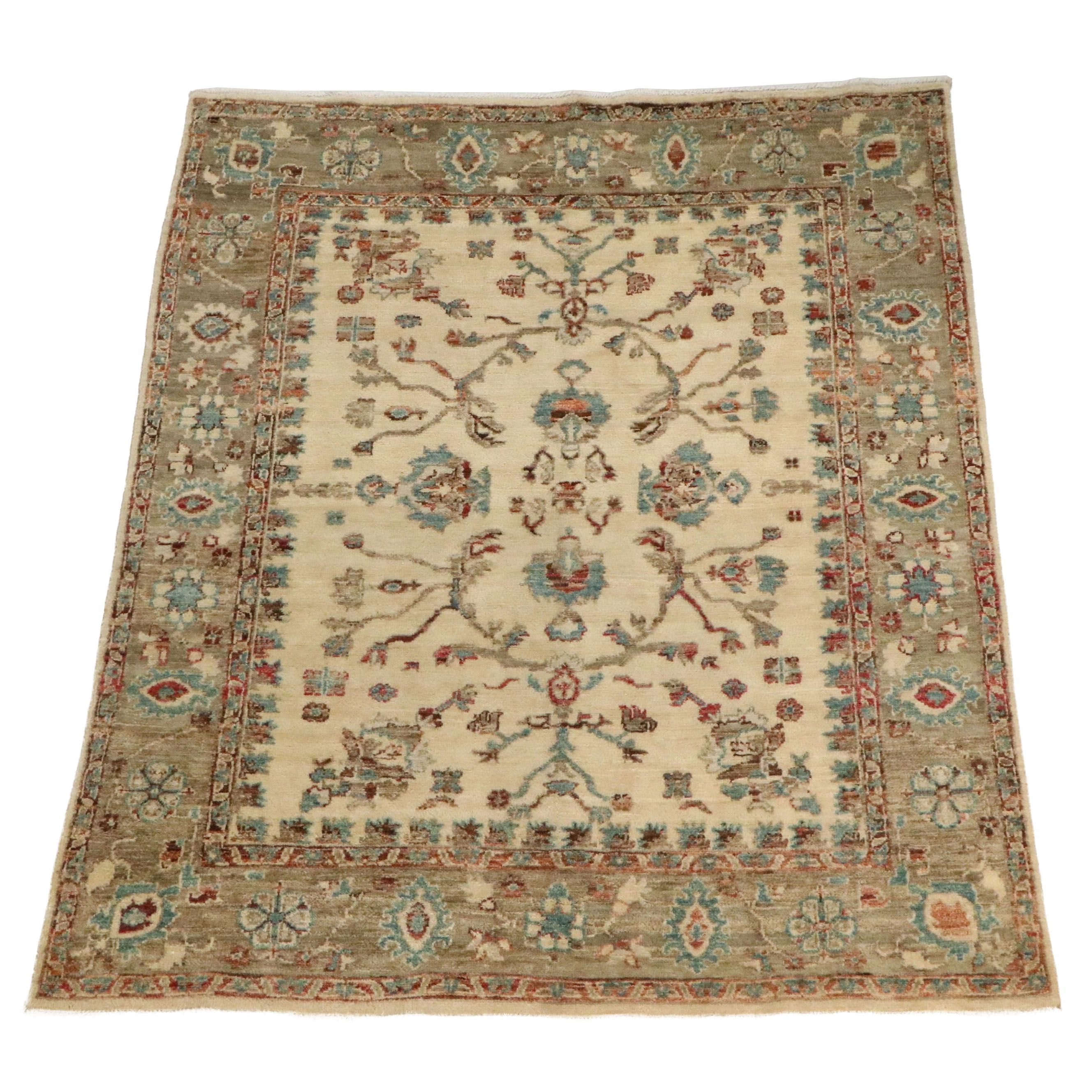 5'3 x 6'4 Hand-Knotted Afghan Chobi Area Rug