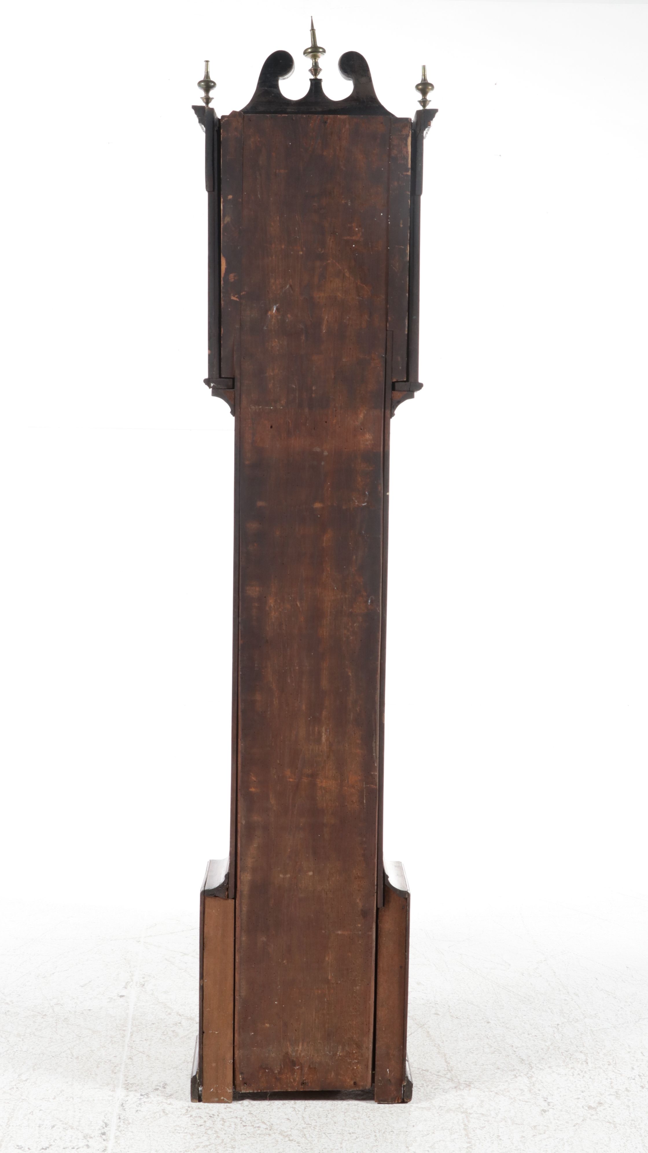 Federal Cherry Grandfather Clock w/ Hand-Painted Face, Early 19th C.