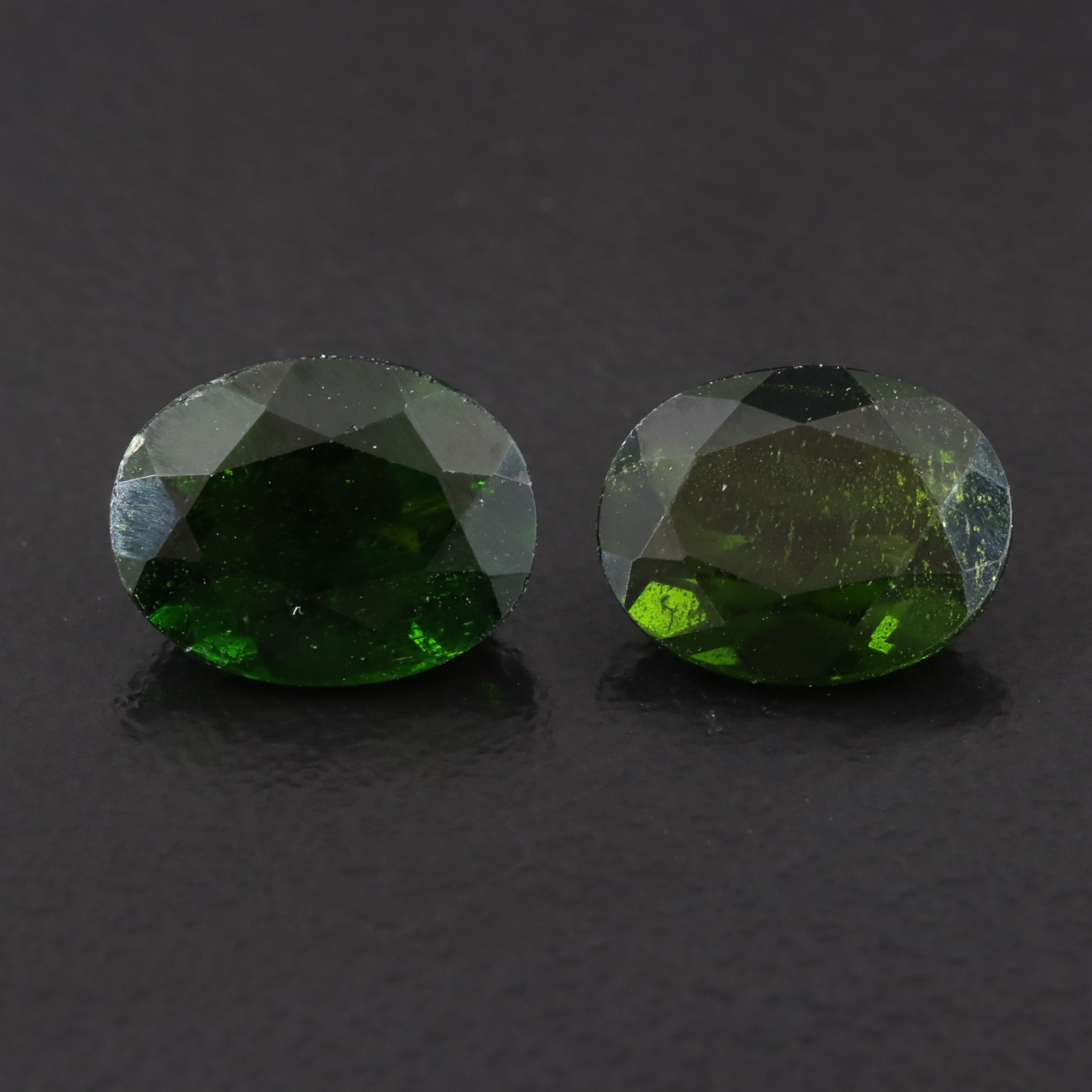 Loose 3.70 Chrome Diopside Pair