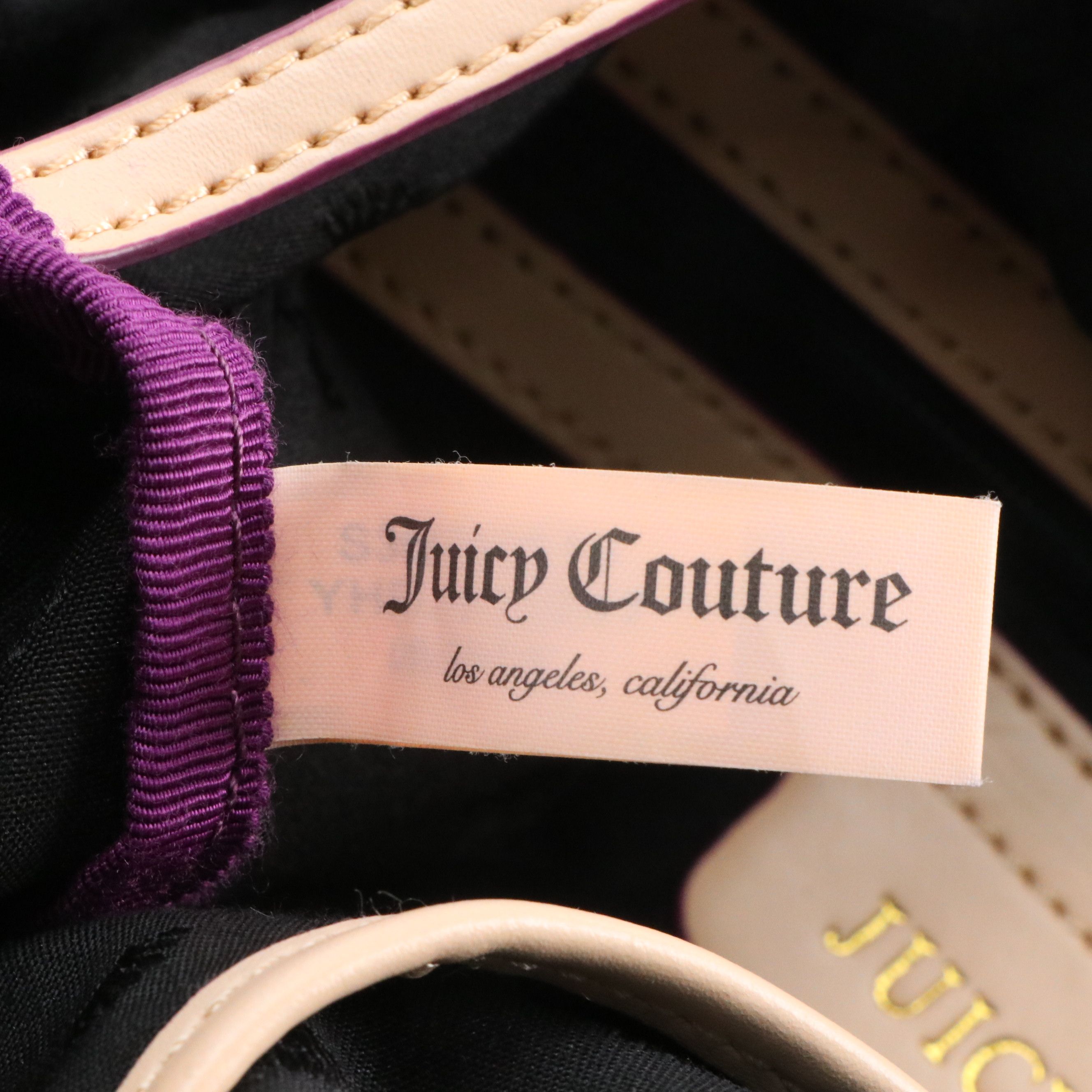 Juicy Couture Blue Canvas Rhinestone Zip Tote, Leopard Nylon Two-Way Bag