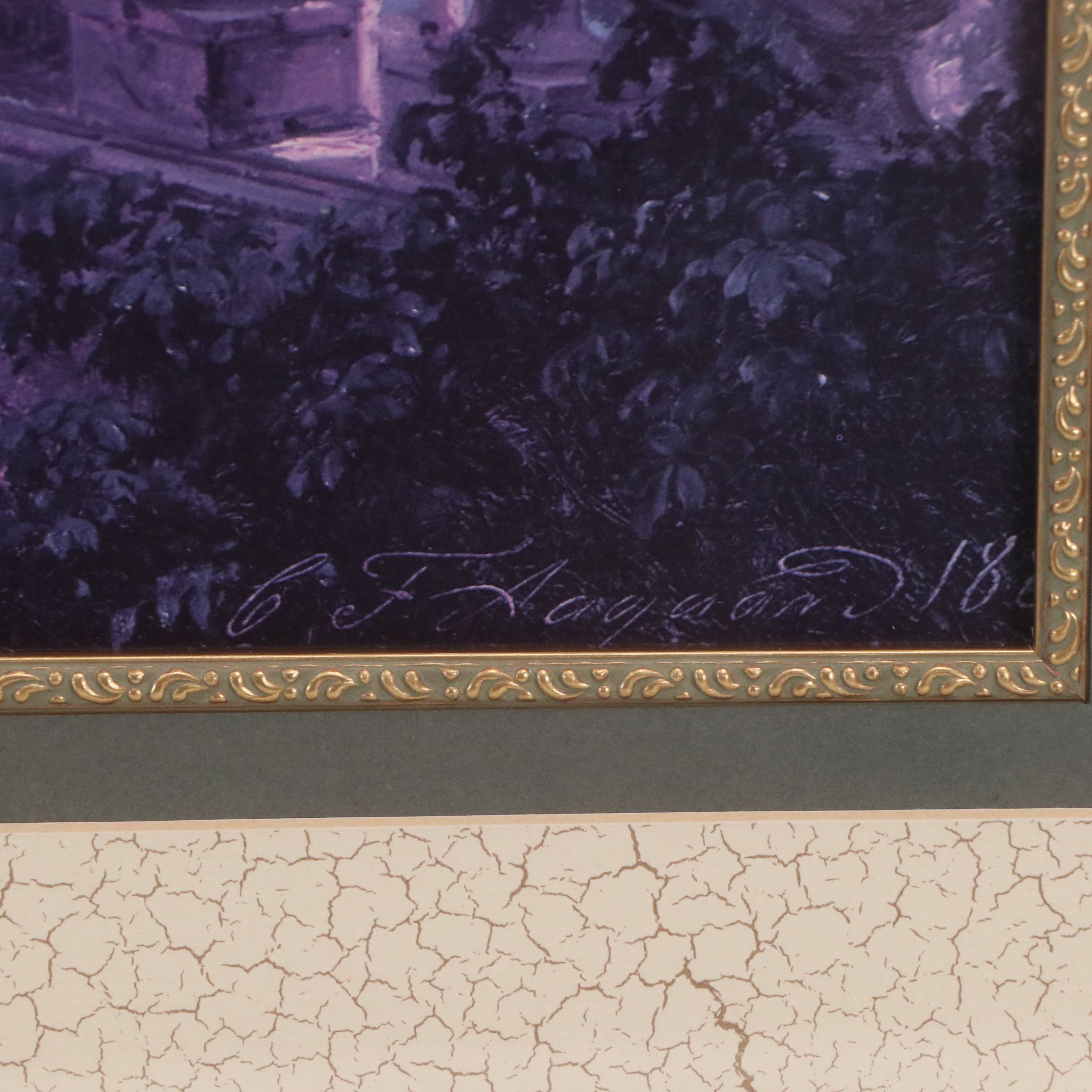 After Carl Frederick Aagaard Offset Lithograph "The Lodge on Lake Como," 20th C.