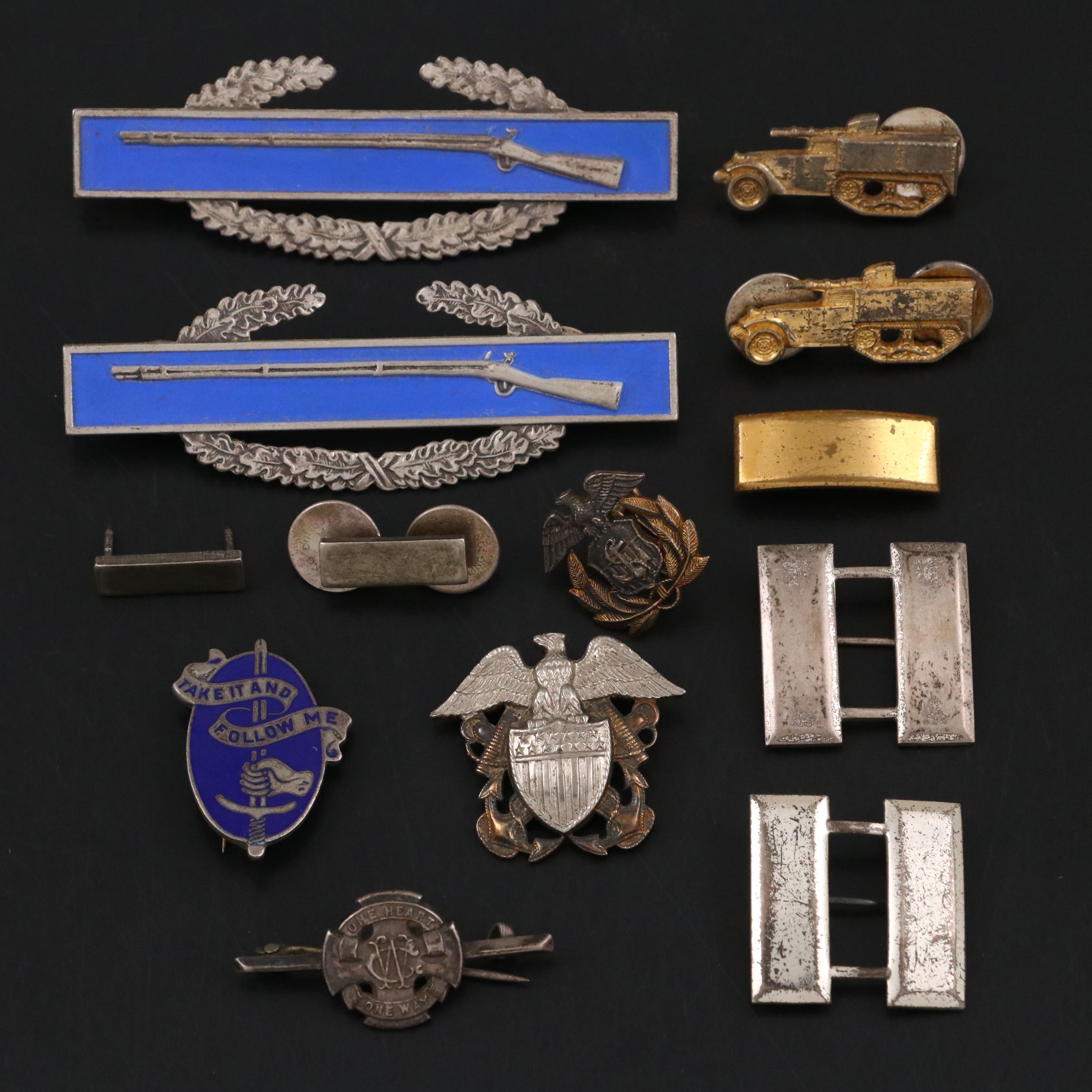 Vintage/Antique World War II with Other Sterling Pins and Badges