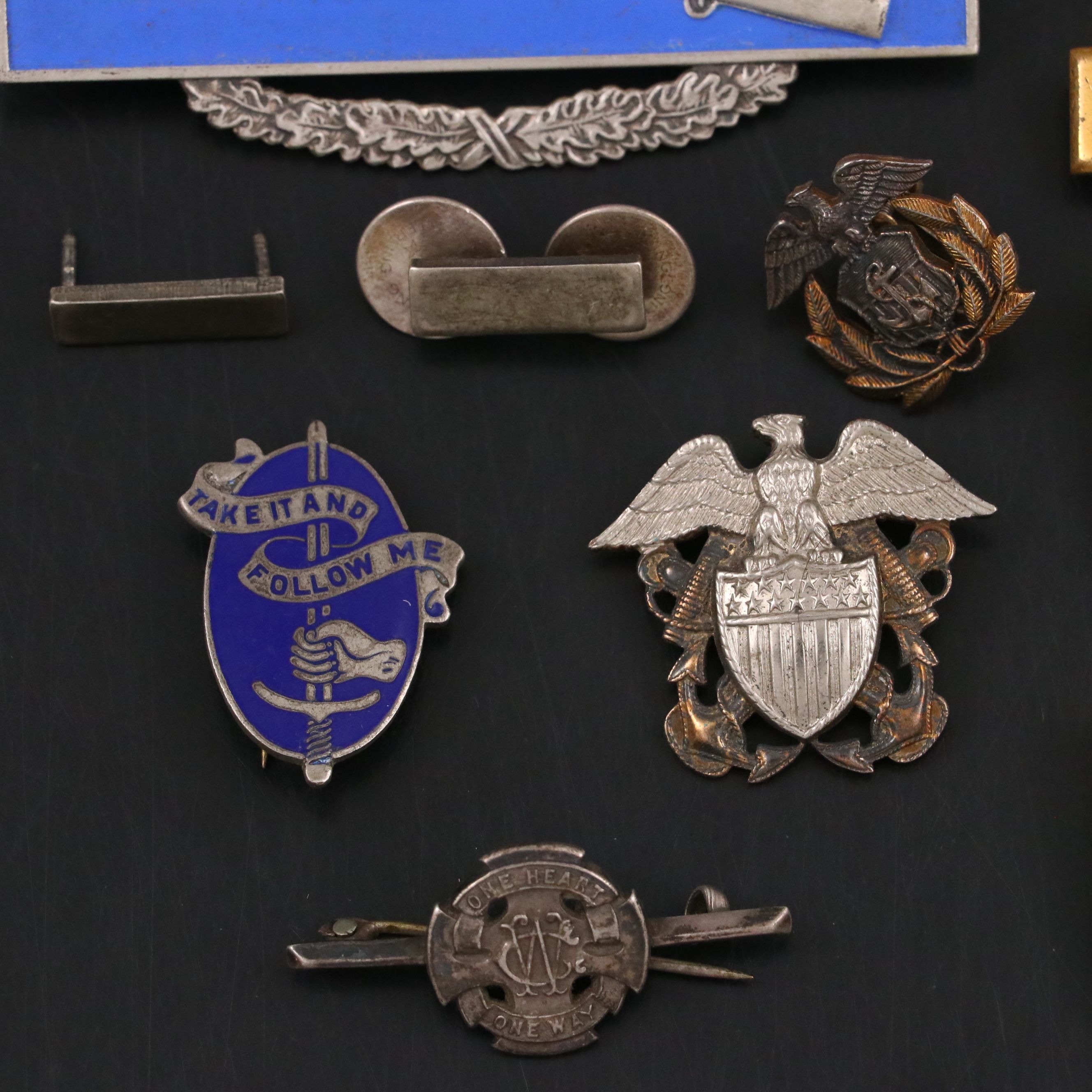 Vintage/Antique World War II with Other Sterling Pins and Badges