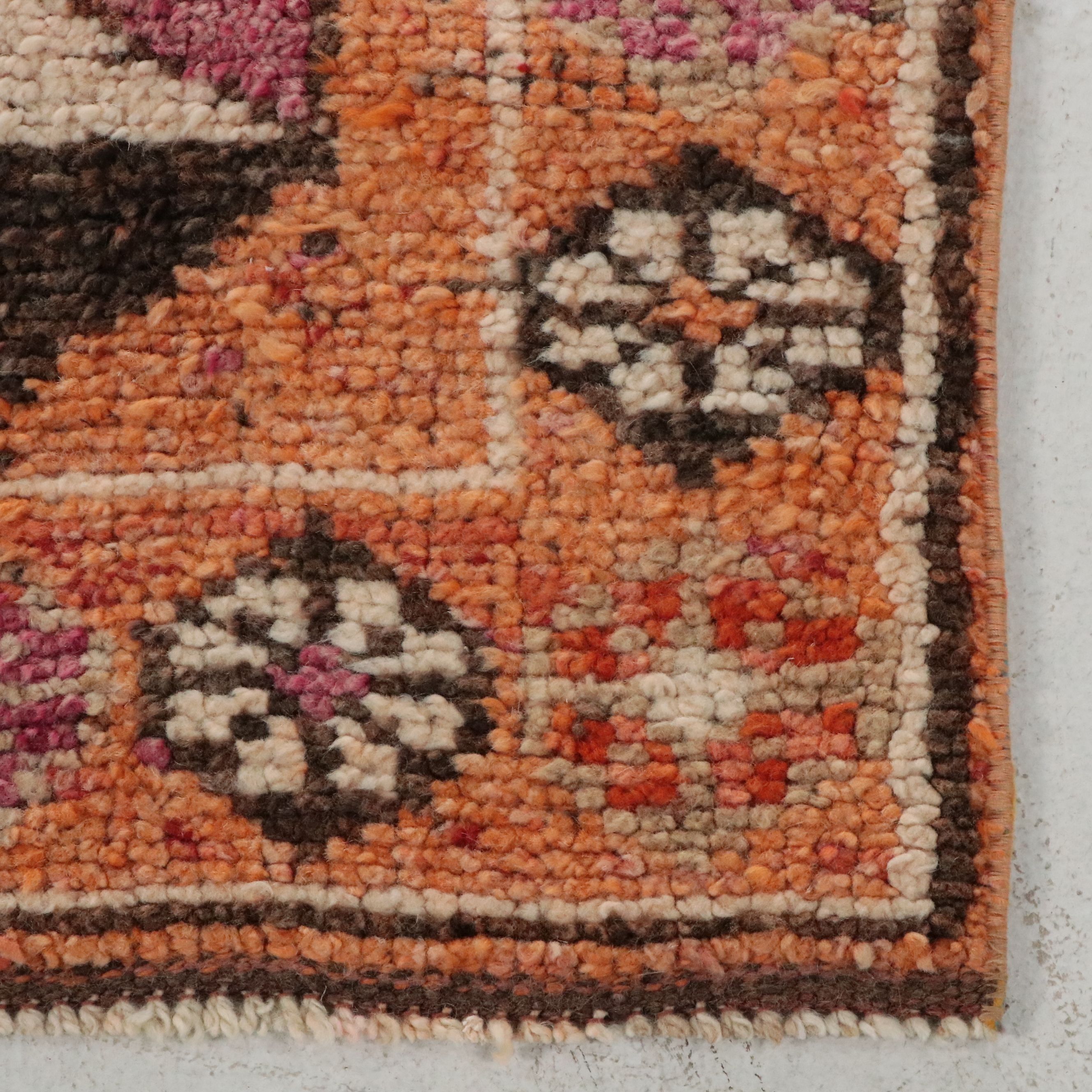 2'5 x 12'7 Hand-Knotted Turkish Anatolian Carpet Runner