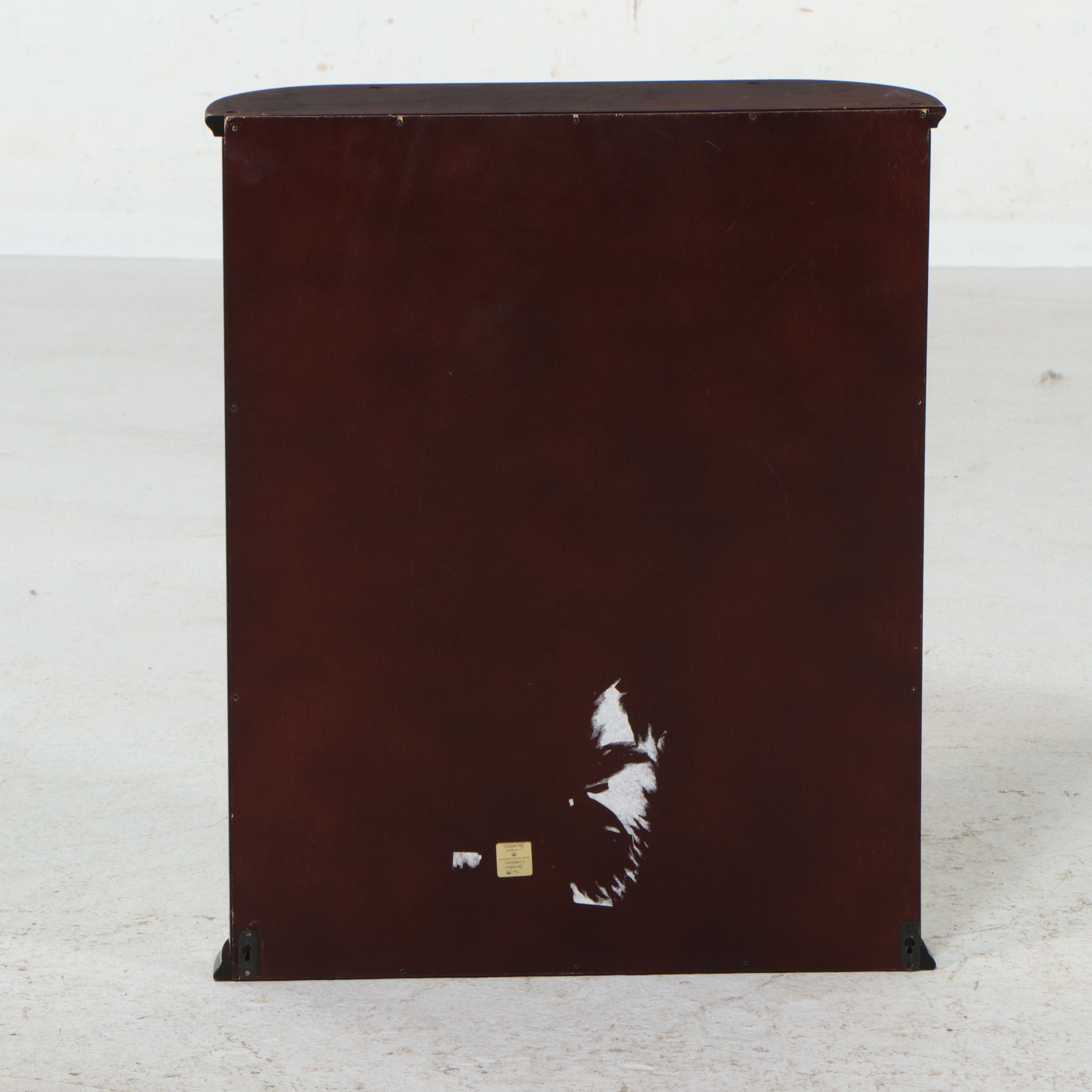 The Bombay Company Mahogany Finish Wall-Mount Curio Cabinet, Late 20th Century