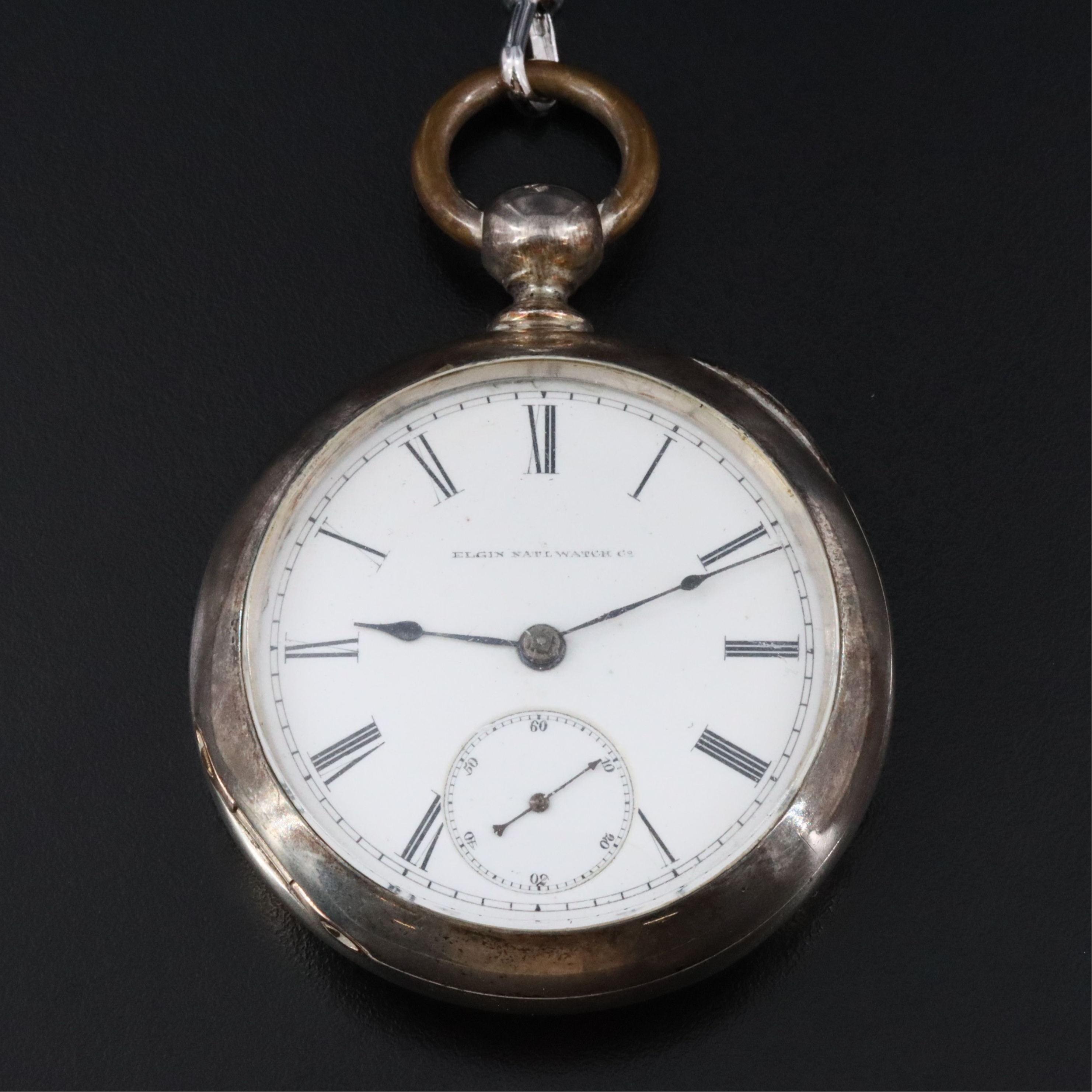 1885 Elgin 900 Silver Key Wind & Set Pocket Watch