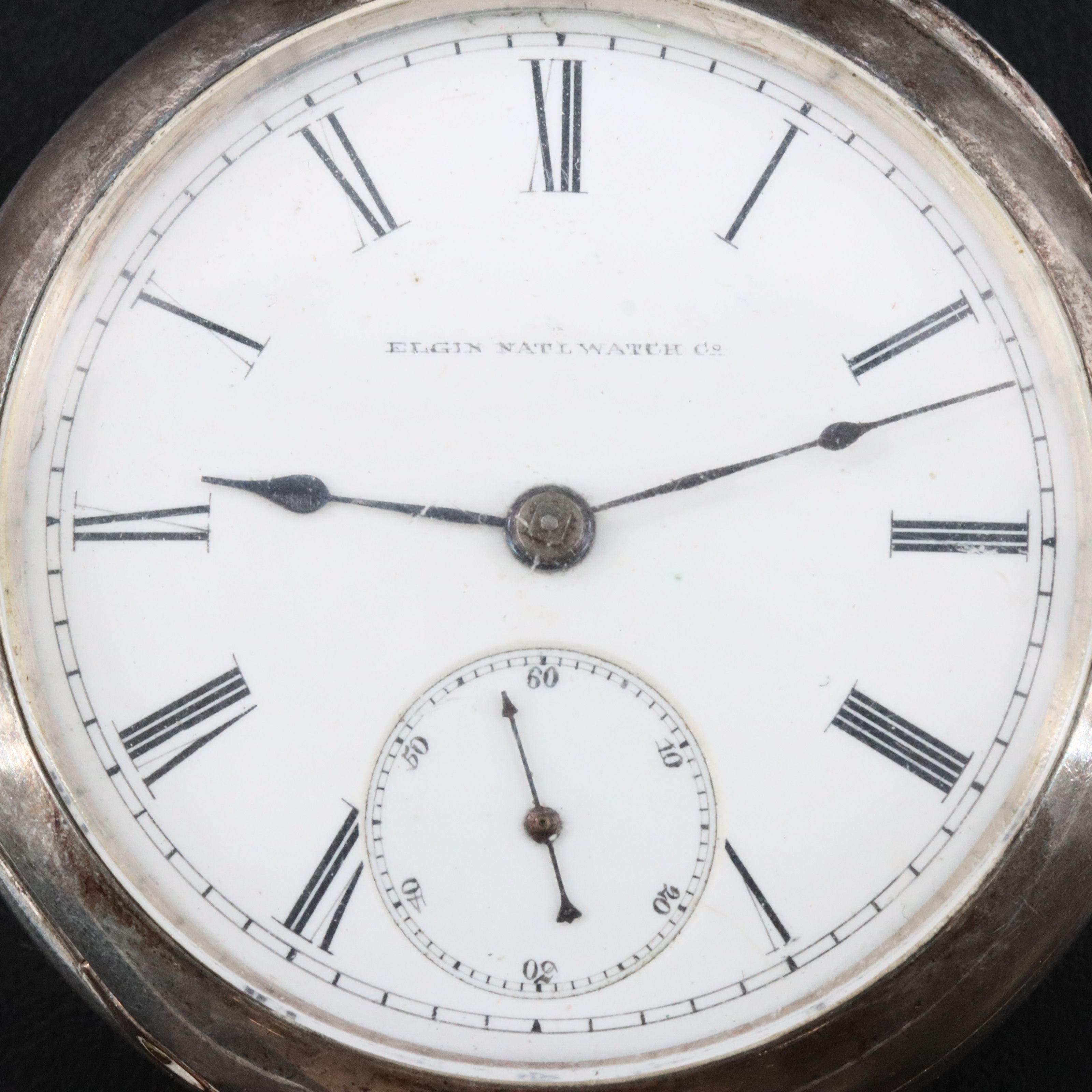 1885 Elgin 900 Silver Key Wind & Set Pocket Watch