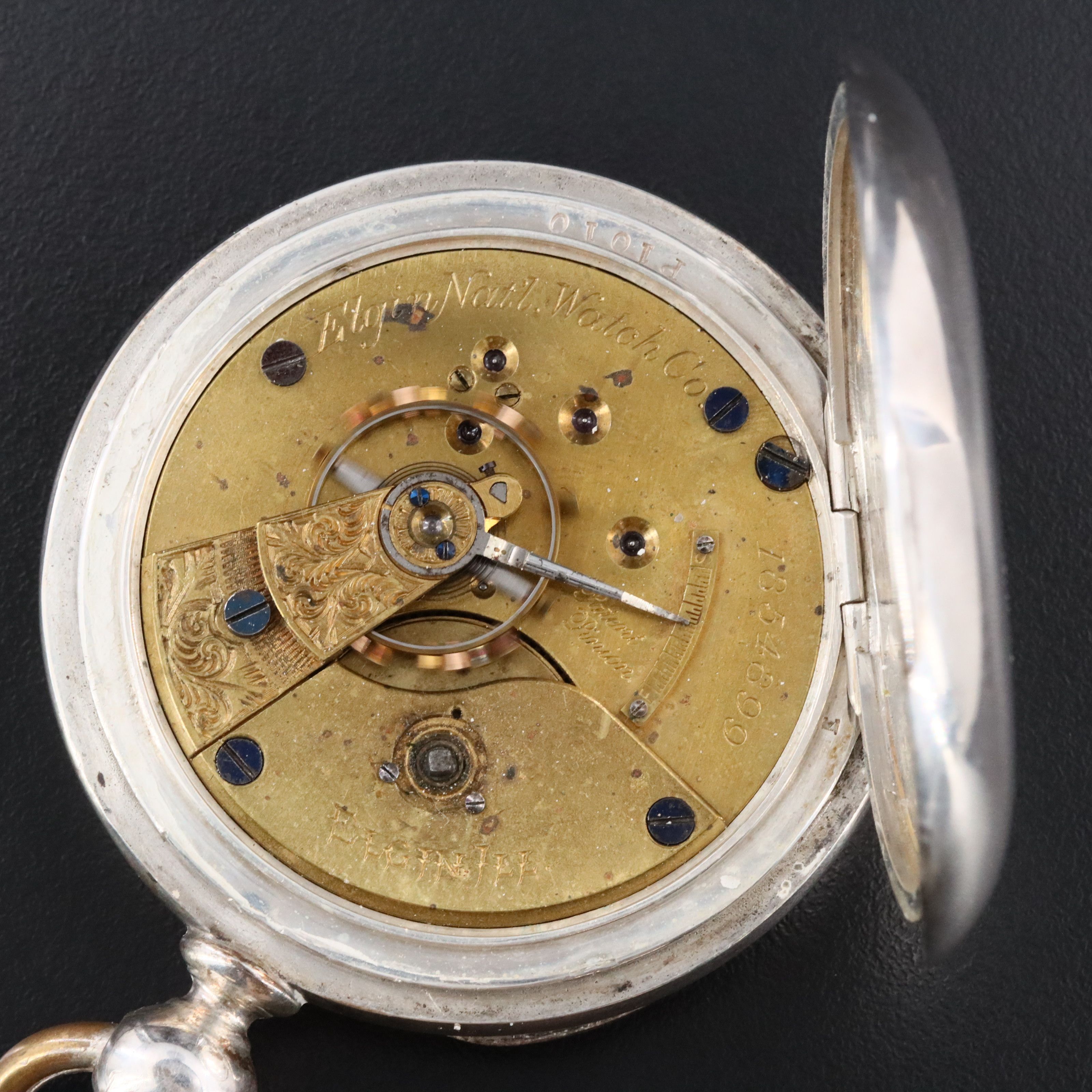 1885 Elgin 900 Silver Key Wind & Set Pocket Watch