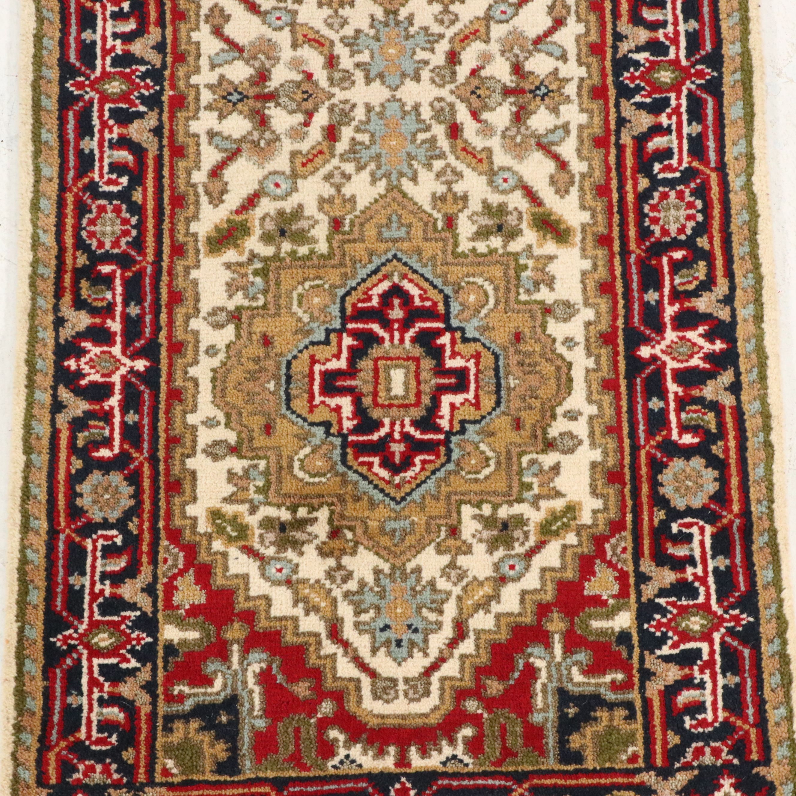 2'6 x 8'1 Hand-Knotted Indo-Persian Serapi Carpet Runner