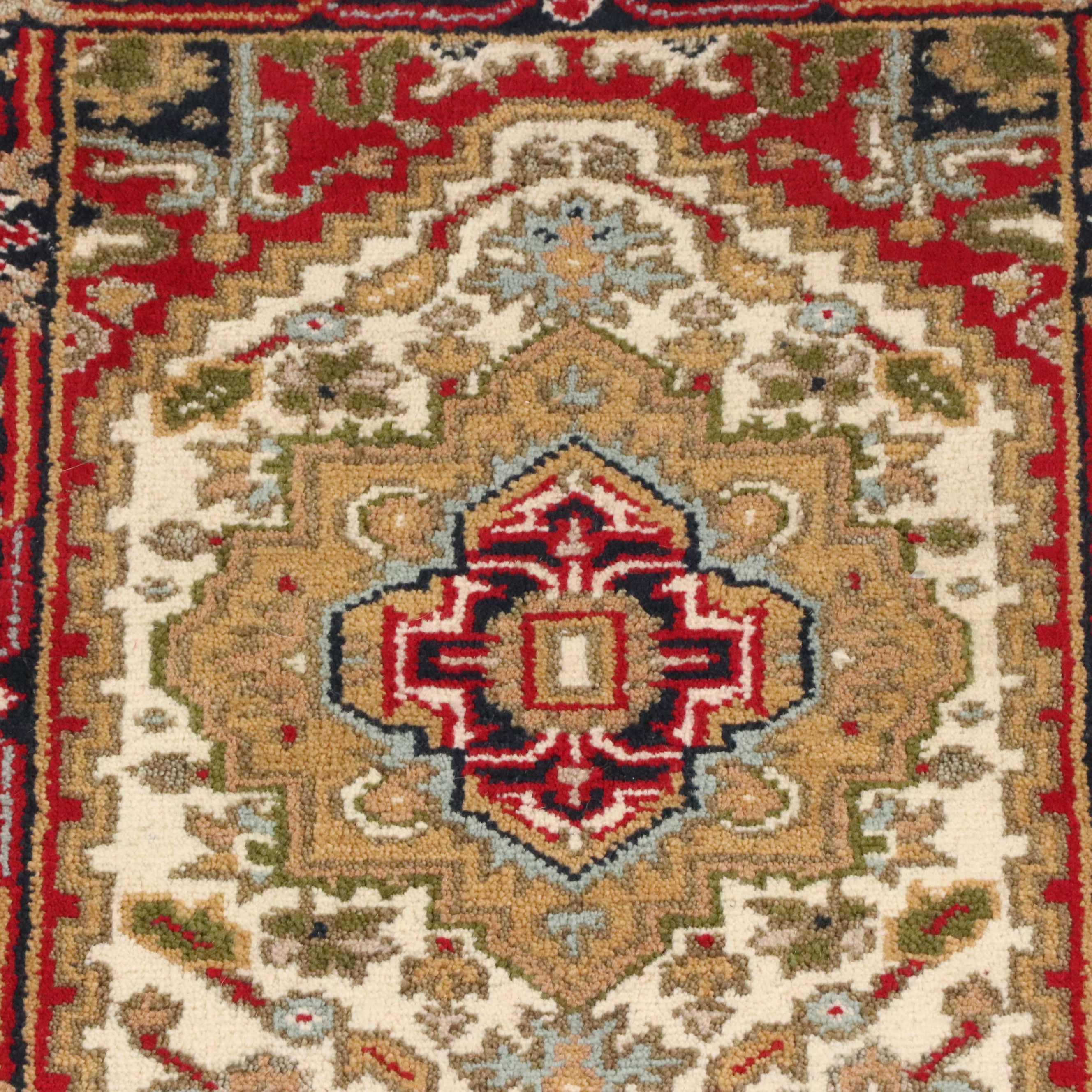 2'6 x 8'1 Hand-Knotted Indo-Persian Serapi Carpet Runner