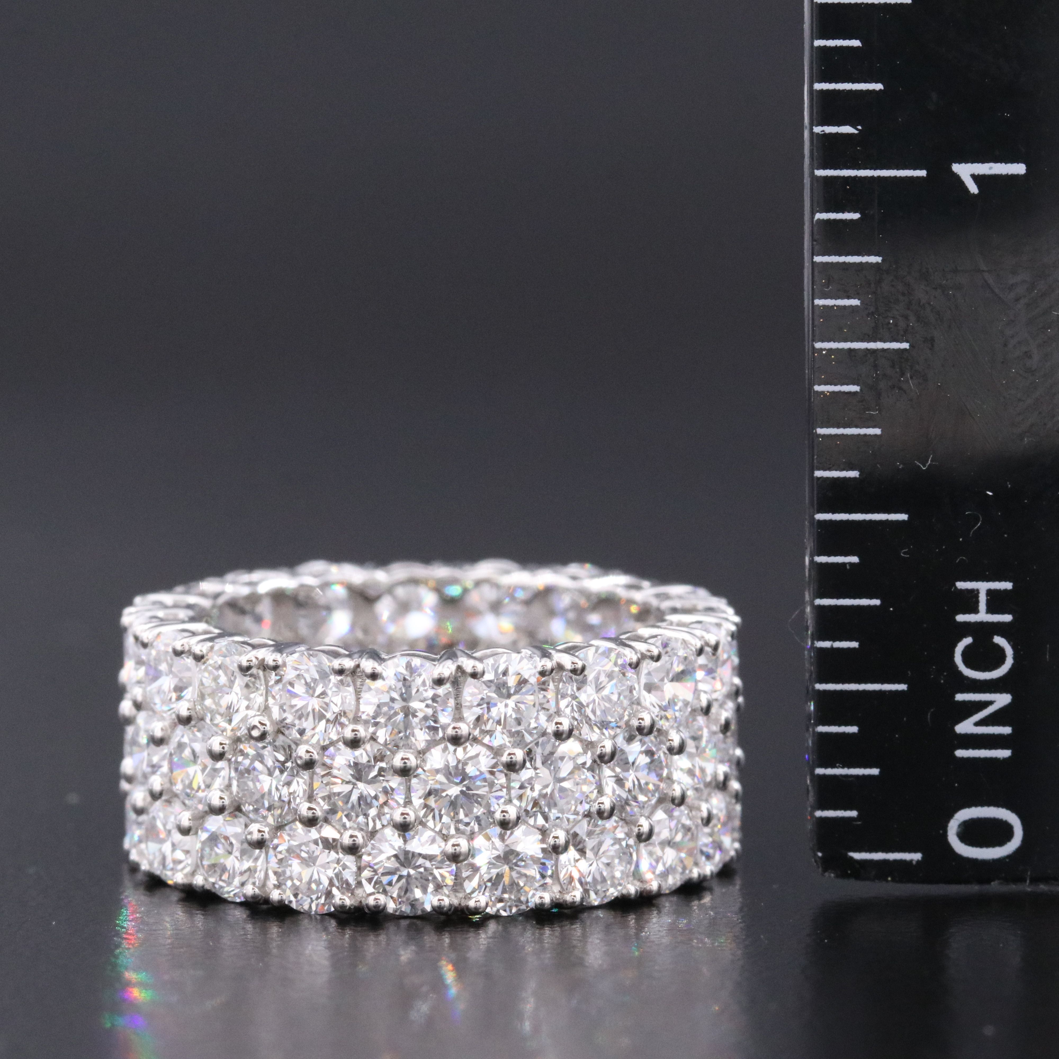 Platinum 10.24 CTW Lab Grown Diamond Eternity Band