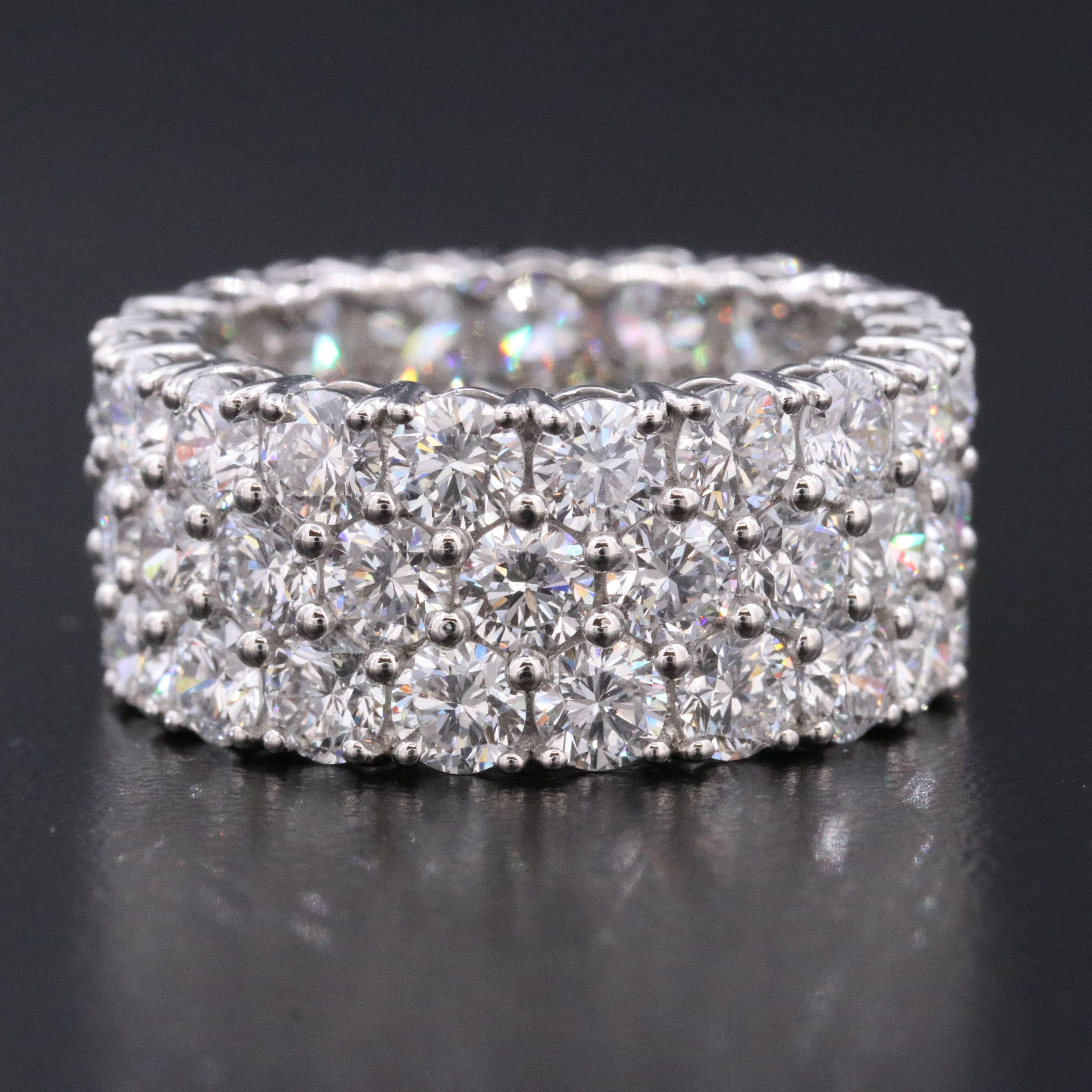 Platinum 10.24 CTW Lab Grown Diamond Eternity Band