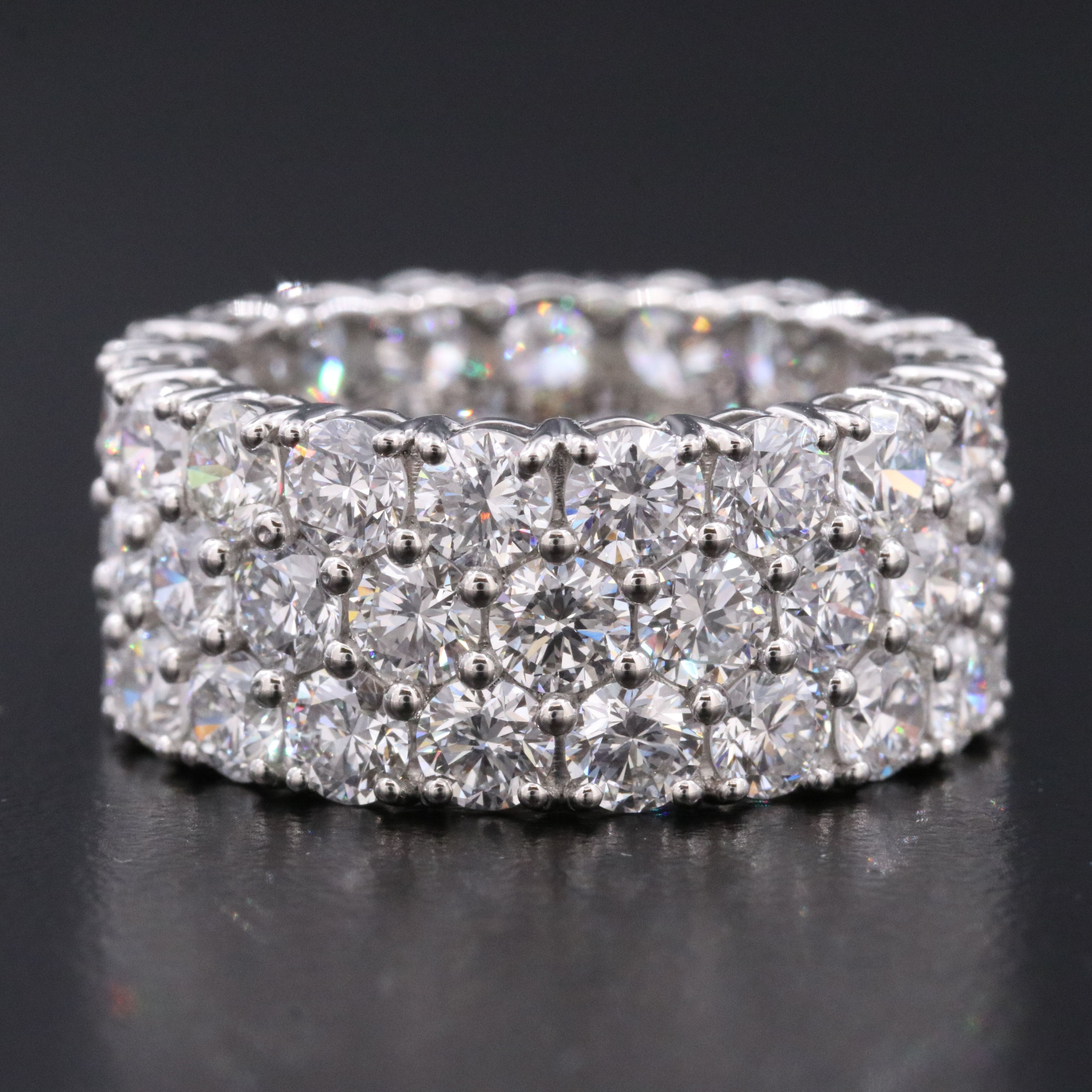 Platinum 10.24 CTW Lab Grown Diamond Eternity Band