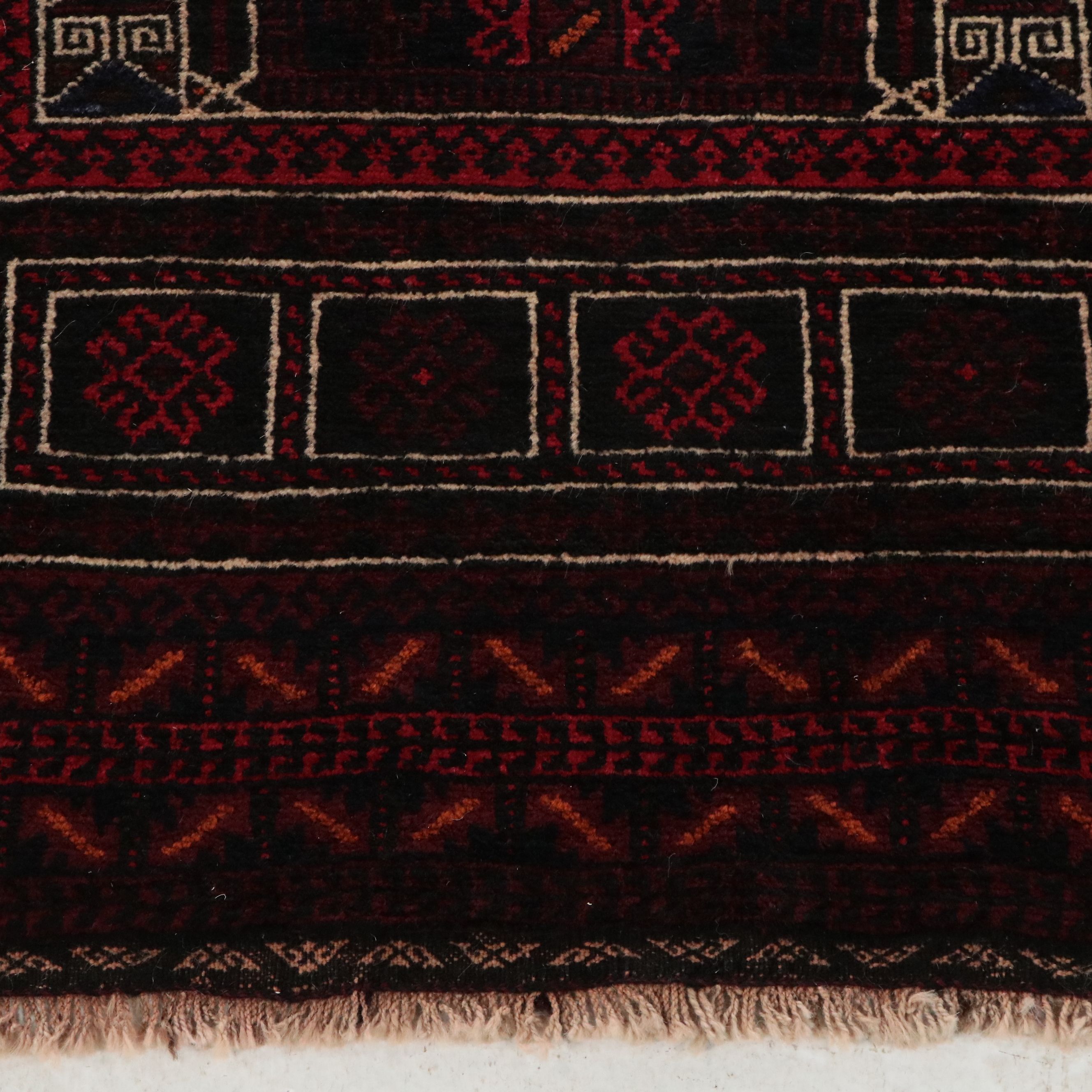 2'9 x 4'11 Hand-Knotted Afghan Baluch Prayer Rug