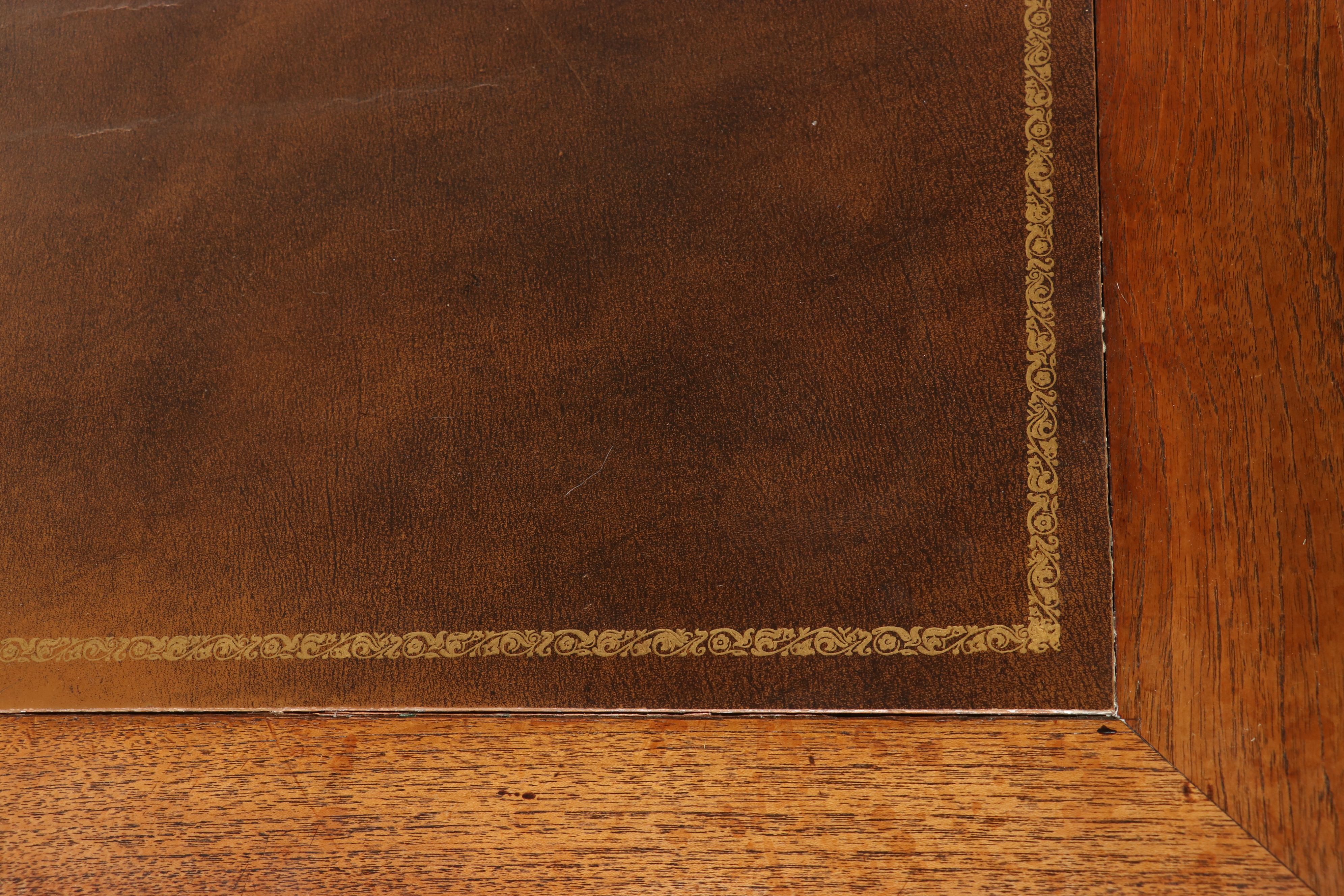 Continental Renaissance Revival Carved Walnut Pedestal Desk, Late 19th Century