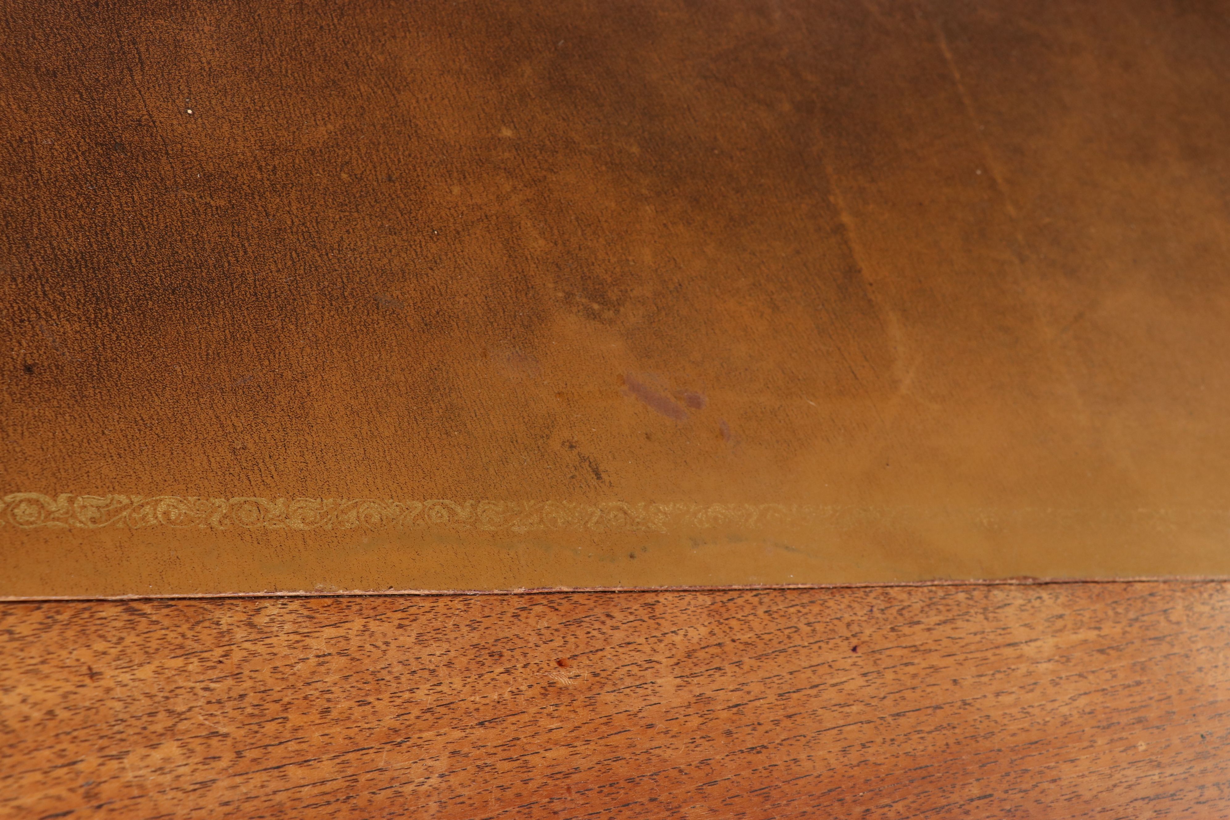 Continental Renaissance Revival Carved Walnut Pedestal Desk, Late 19th Century