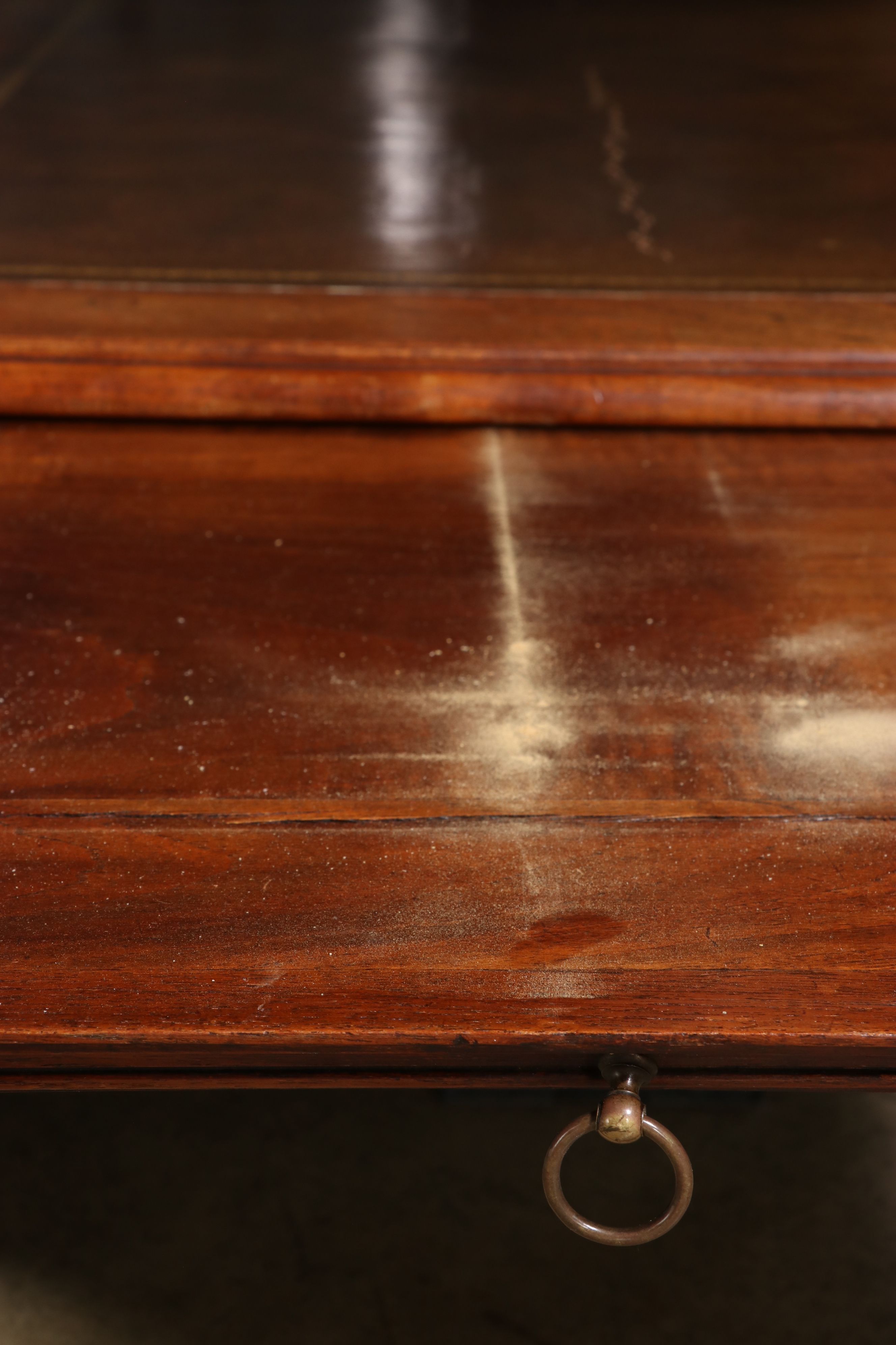 Continental Renaissance Revival Carved Walnut Pedestal Desk, Late 19th Century