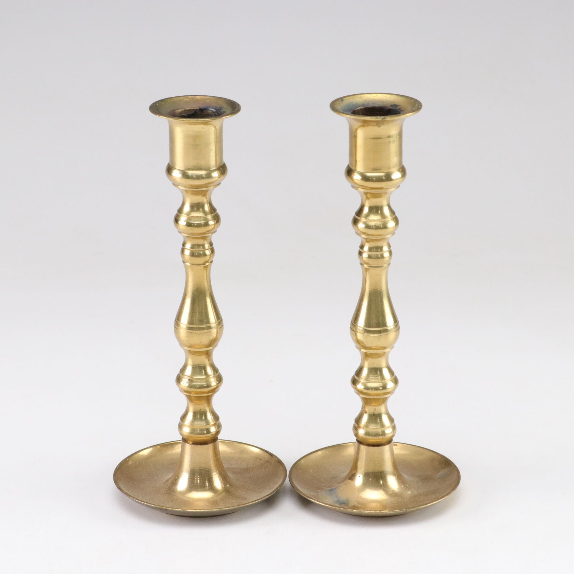 Hand-Painted Turkey Statue with Polished Brass Candle Holders