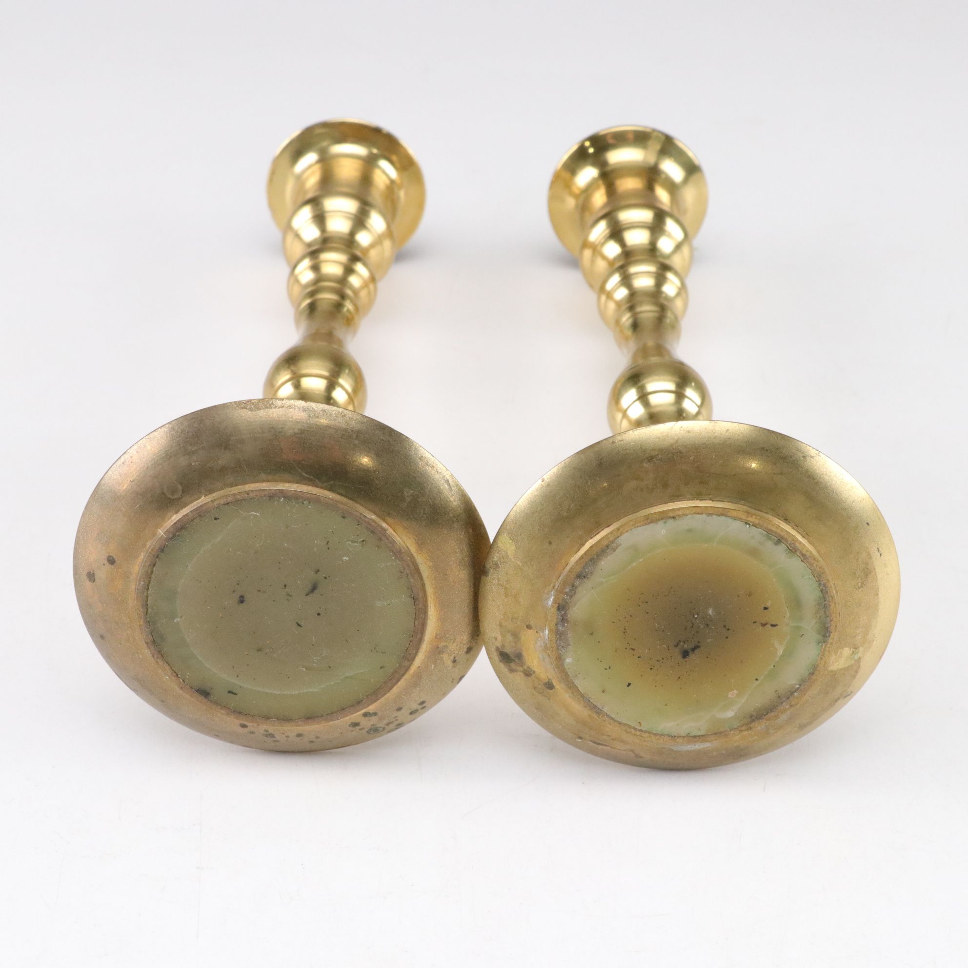 Hand-Painted Turkey Statue with Polished Brass Candle Holders