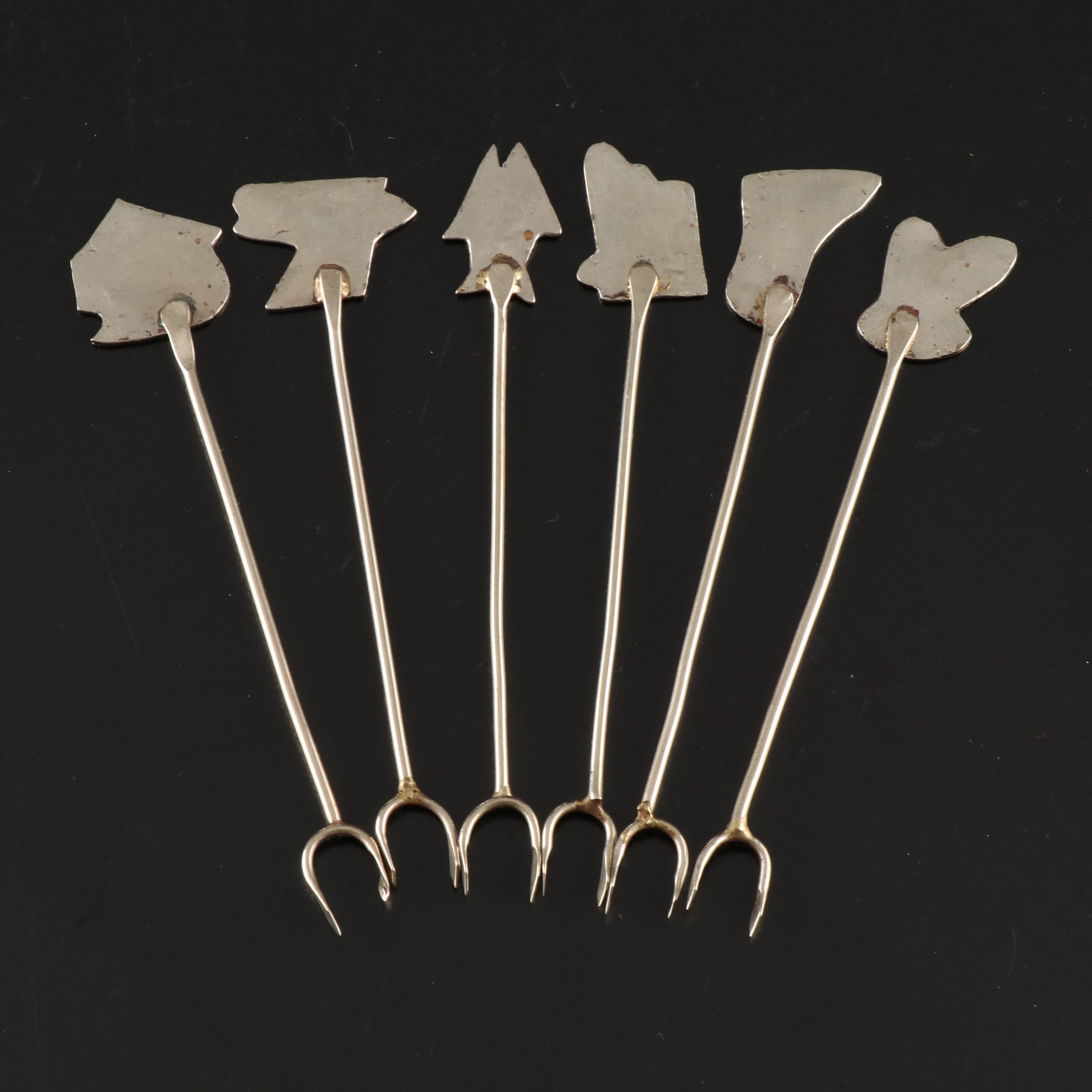 Reed & Barton Metalware Tea and Coffee Service with Abalone Inlay Cocktail Forks