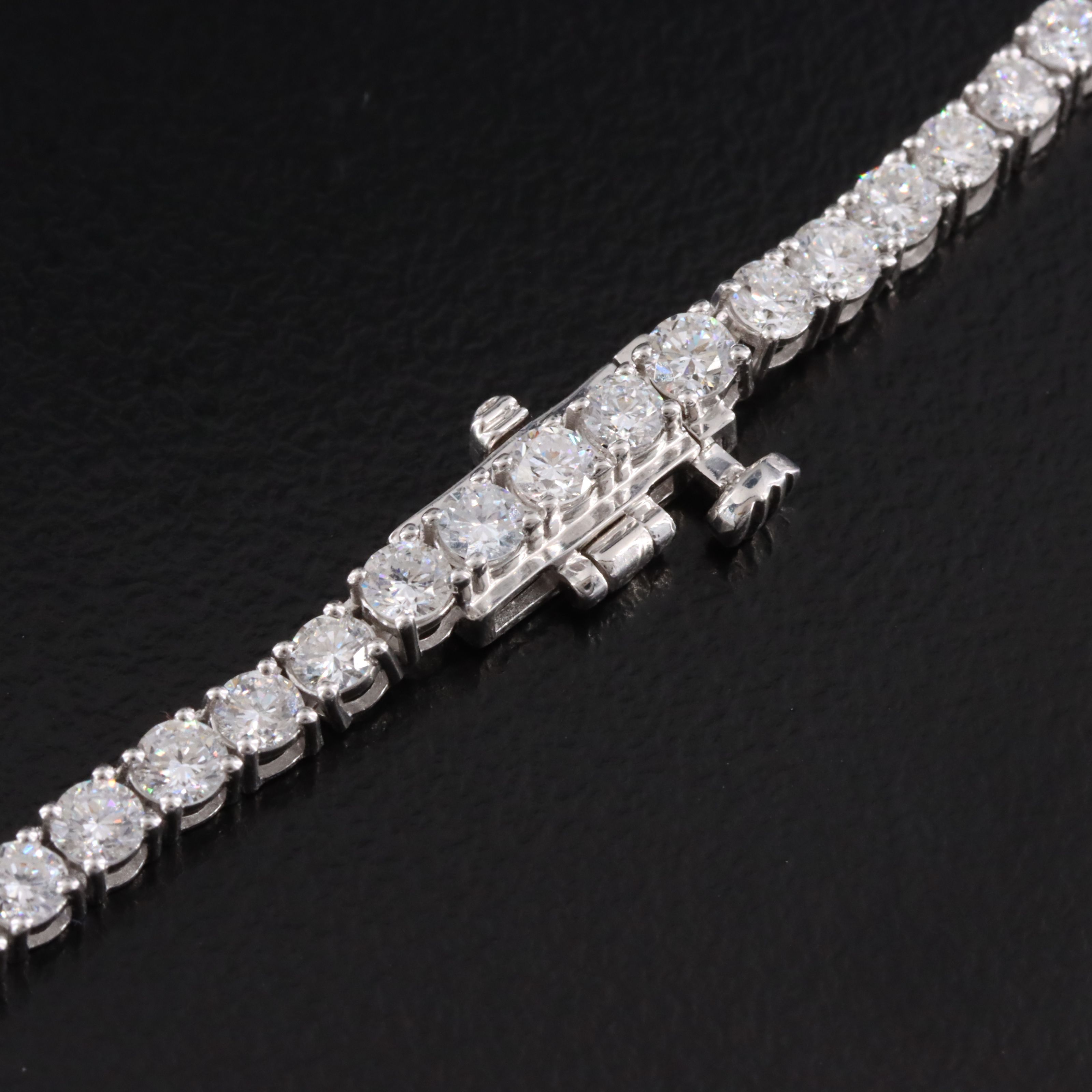 Sterling 10.0 CTW Lab Grown Diamond Riviere Necklace