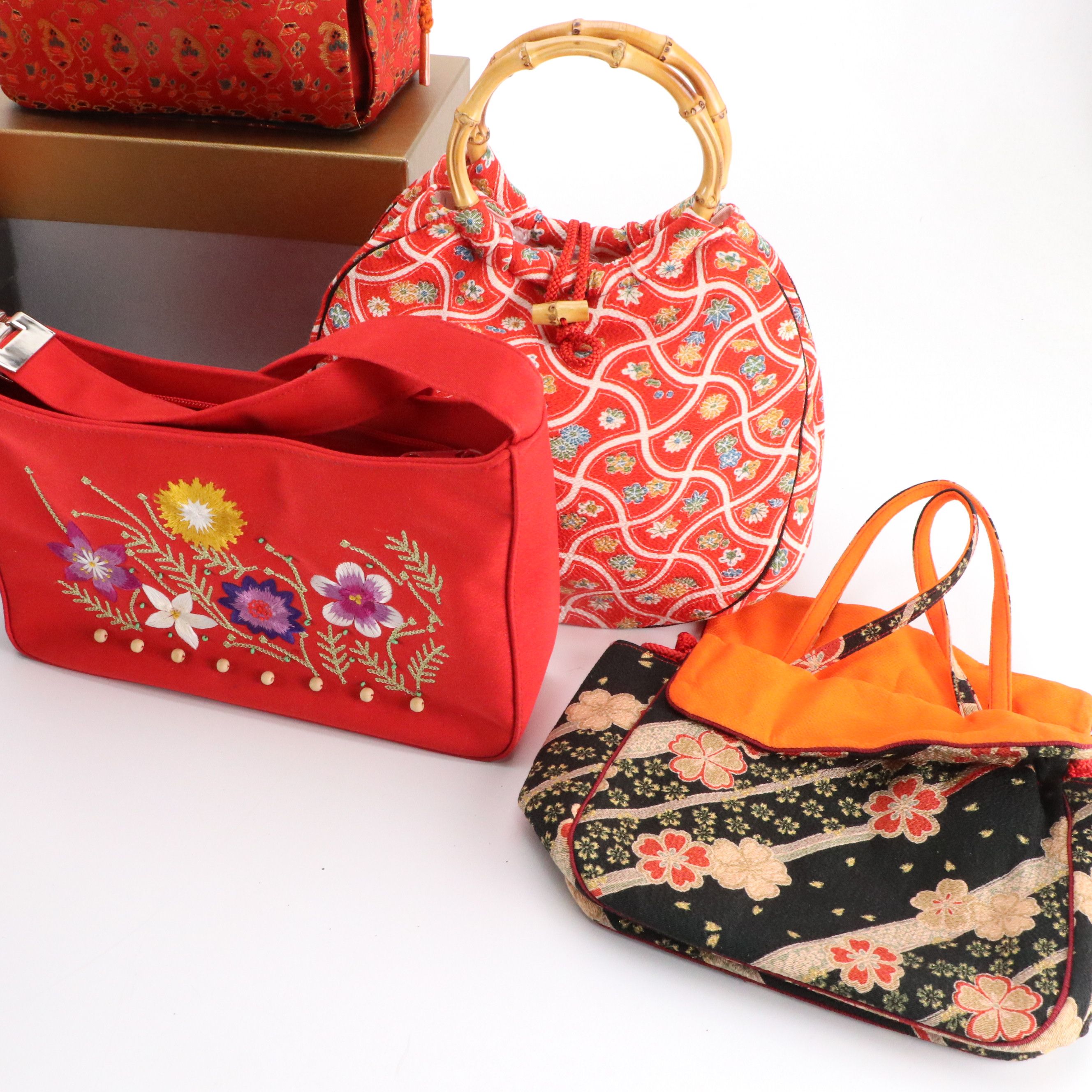 Tatsumura Textile Co. Small Jacquard Pouches, Other Embroidered Bags, and More