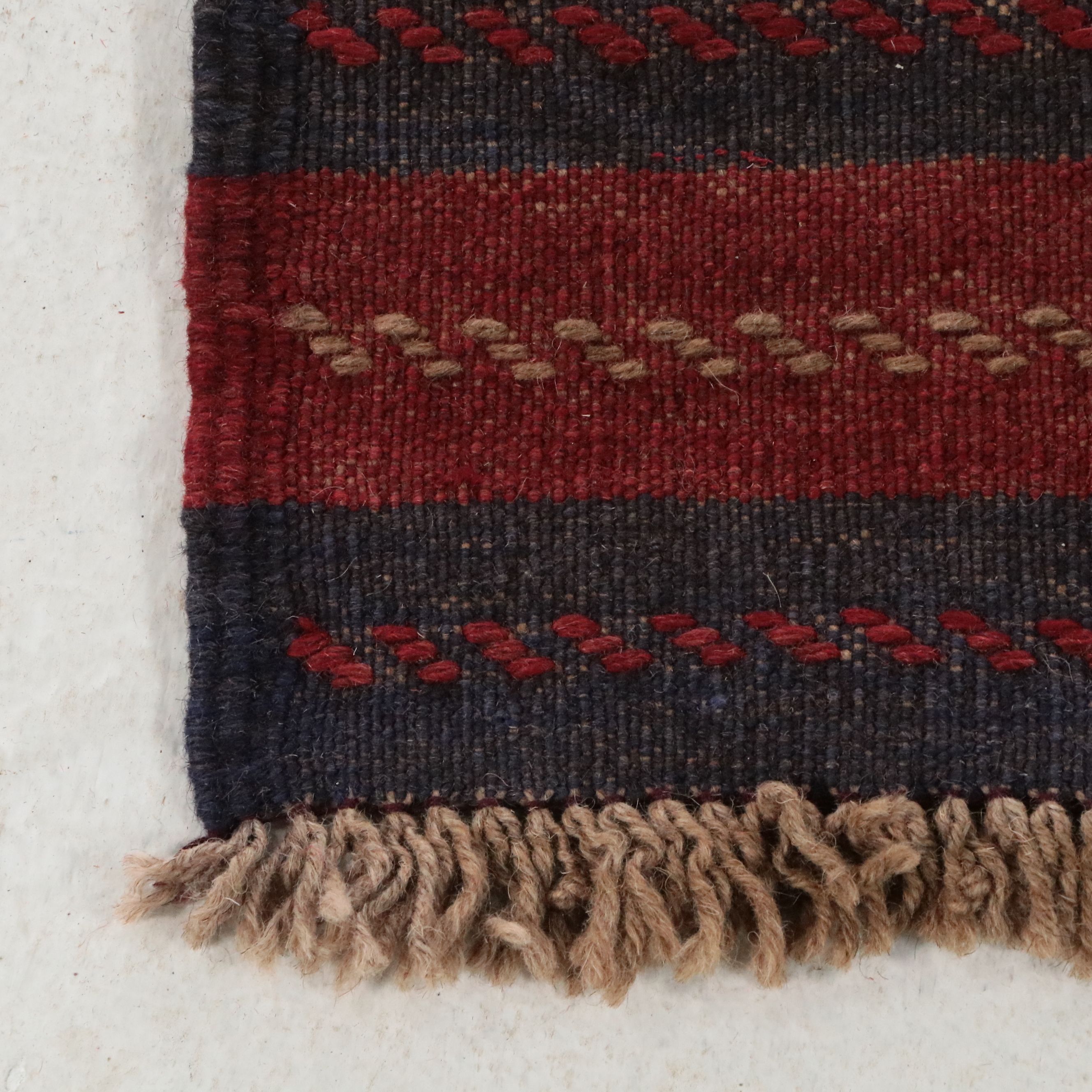 2'2 x 8' Handwoven Mixed Technique Afghan Mashwani Carpet Runner