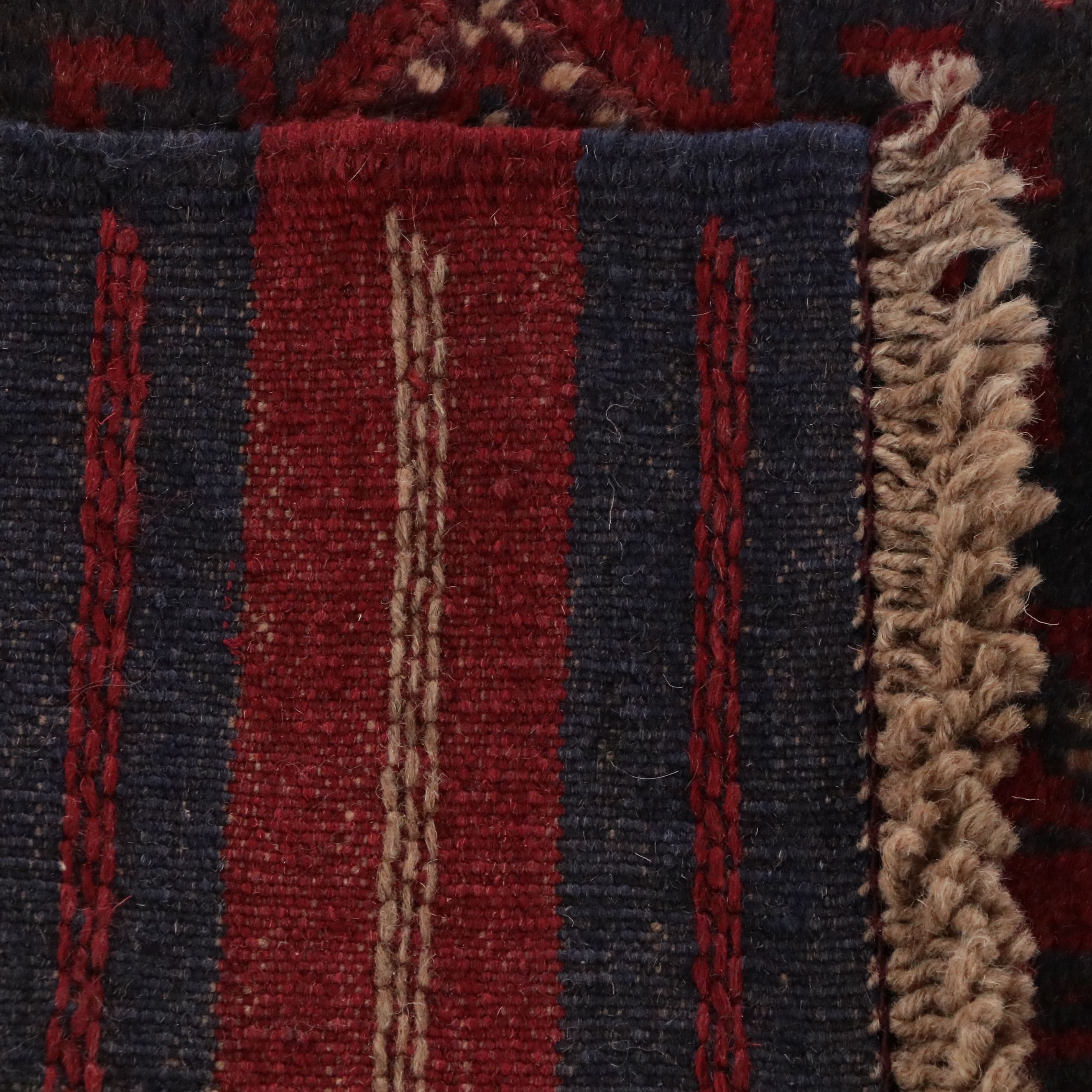 2'2 x 8' Handwoven Mixed Technique Afghan Mashwani Carpet Runner