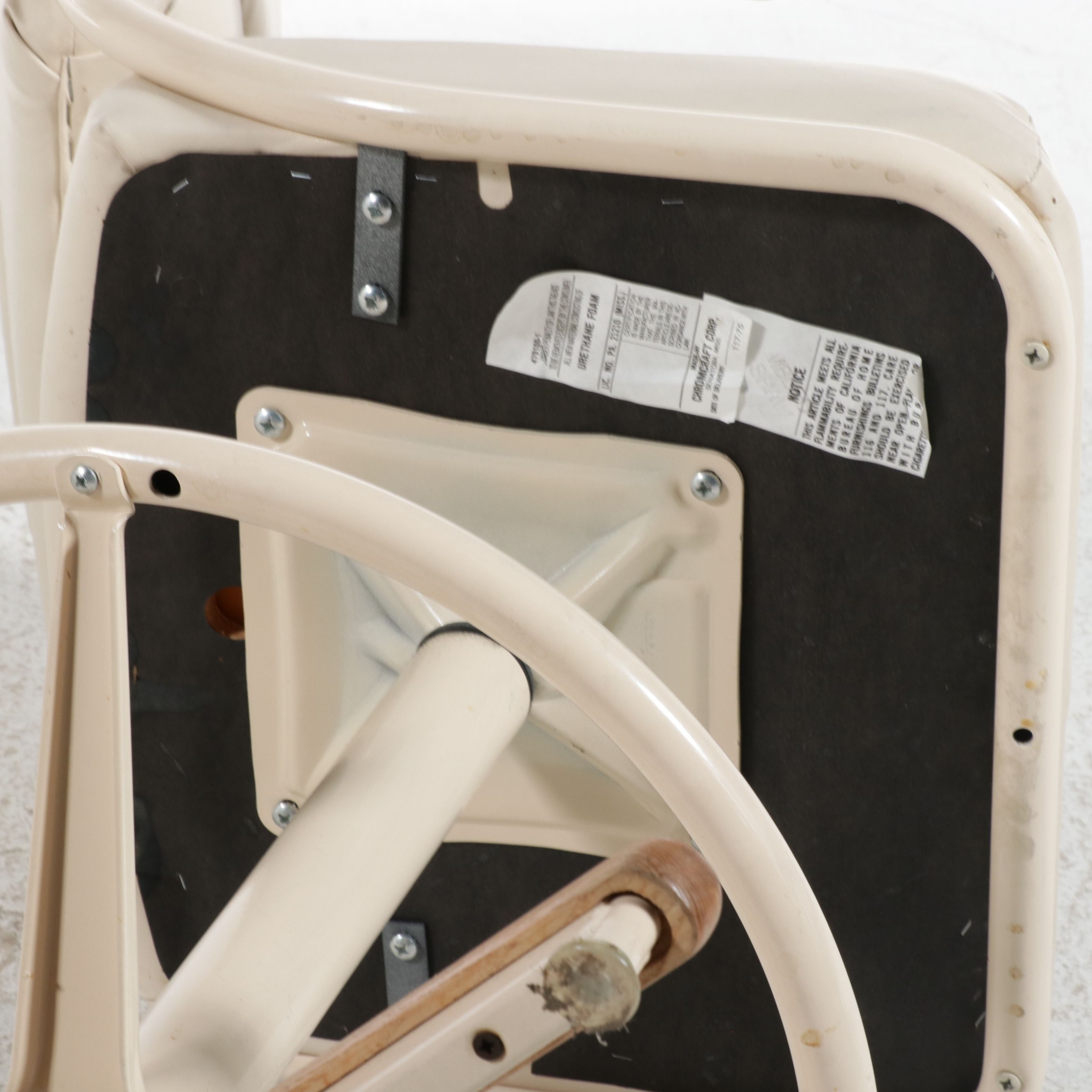 Pair of Chromcraft Postmodern Style Swivel Barstools, 1975