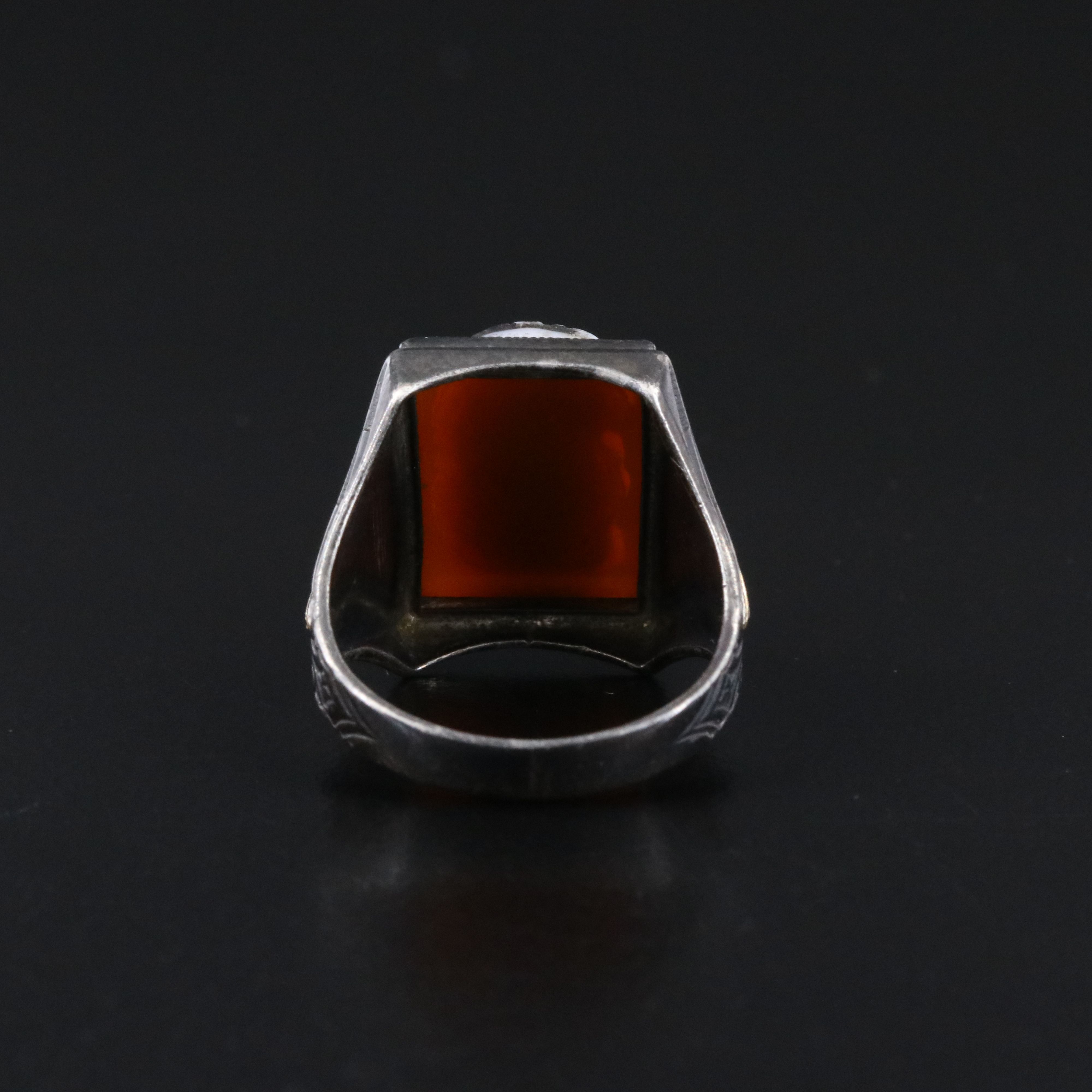 Art Deco Sterling Capita Jugata Cameo Ring