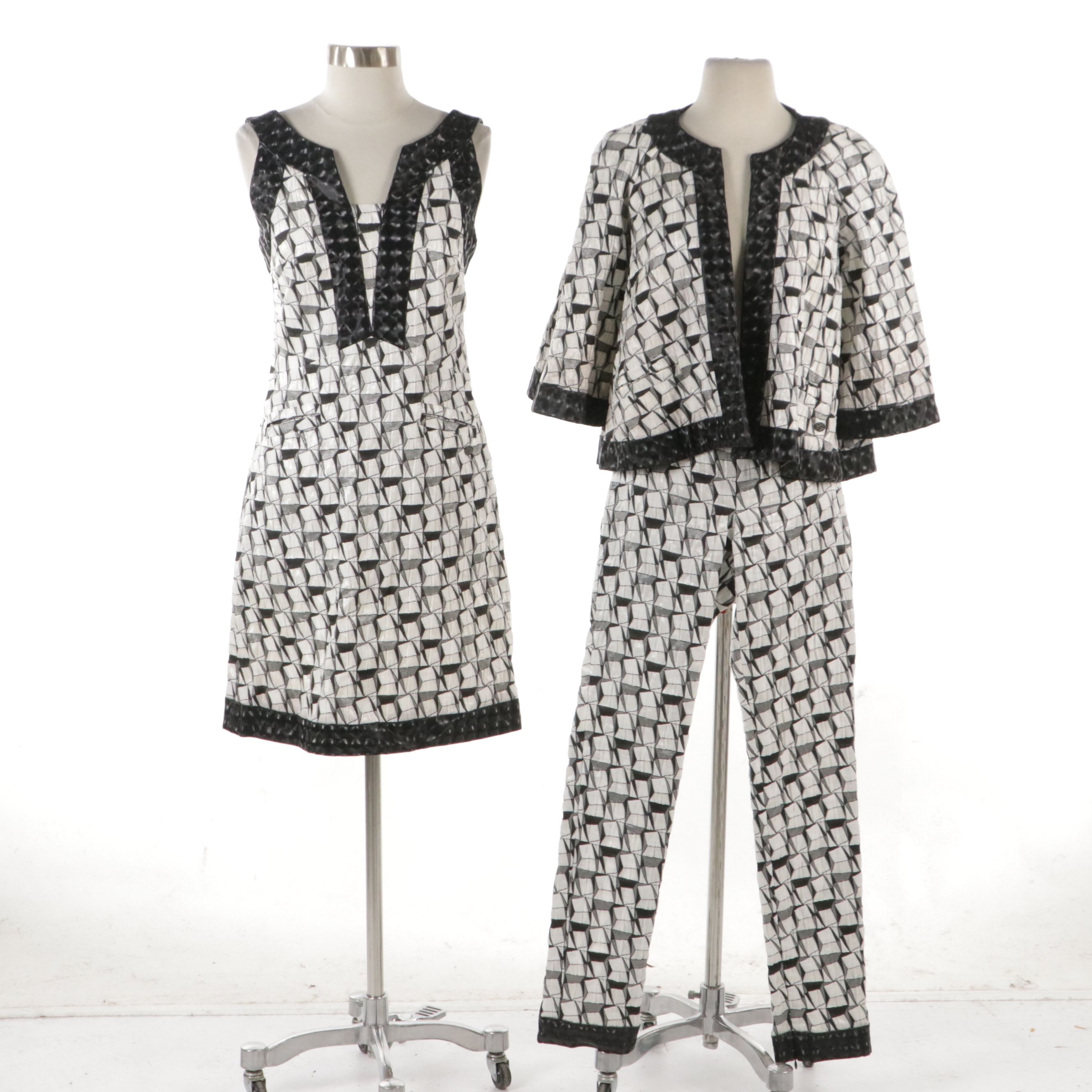 Chanel Dubai Cruise Collection Abstract Quilt Pattern 3-Piece Set
