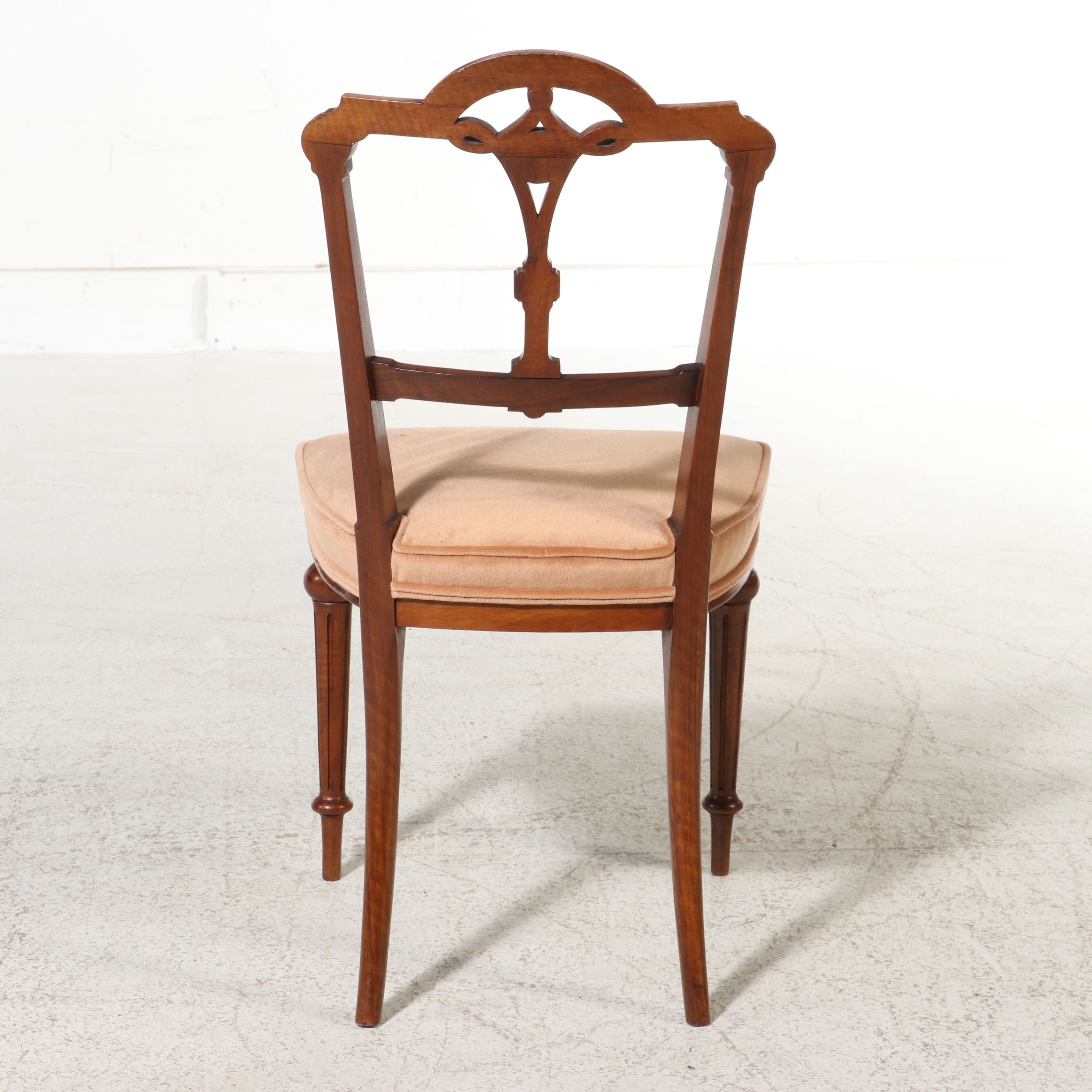 Pair of Aesthetic Movement Carved Walnut Side Chairs, Late 19th Century