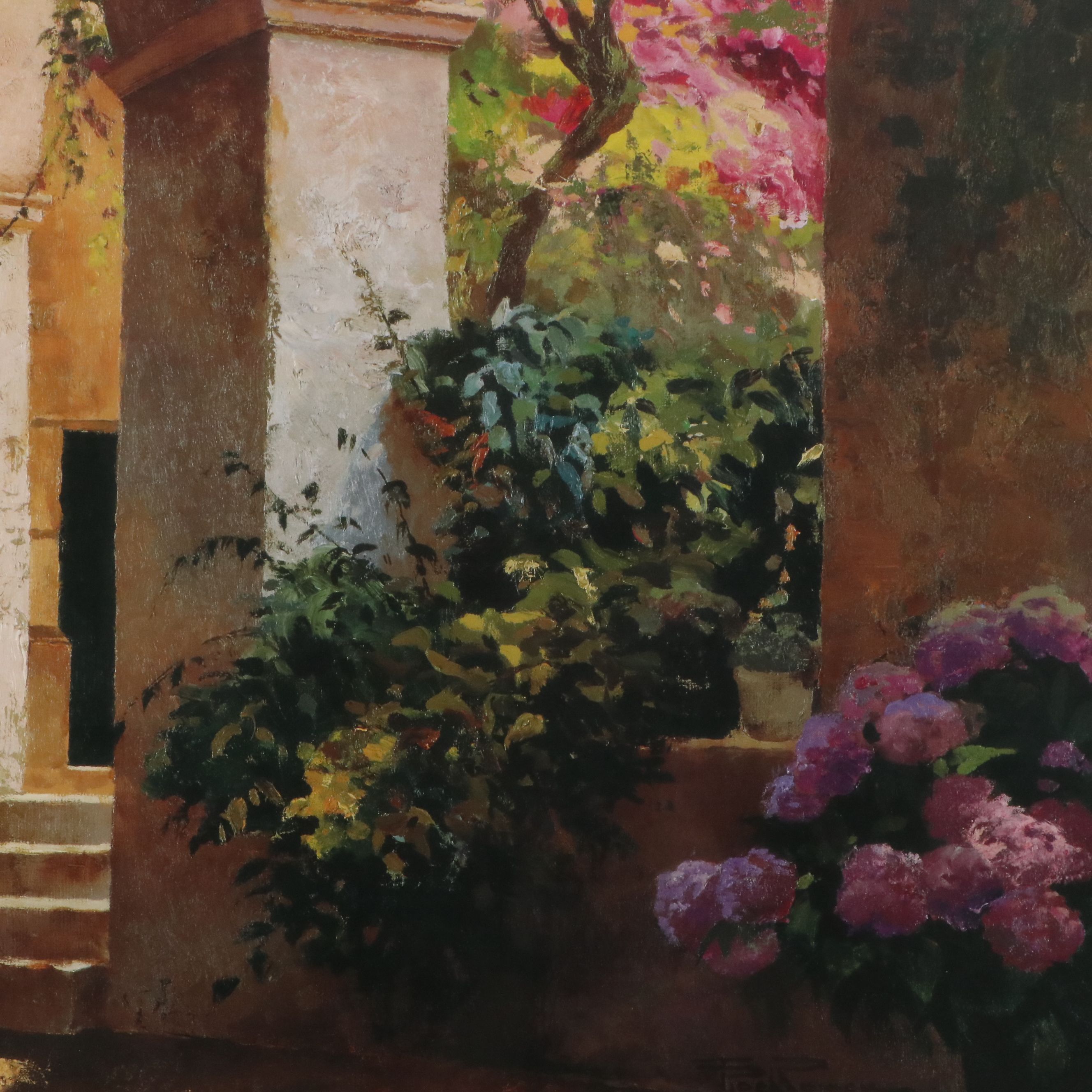 After Poche Romeu Offset Lithograph "Un Claustro," Late 20th to Early 21st C.