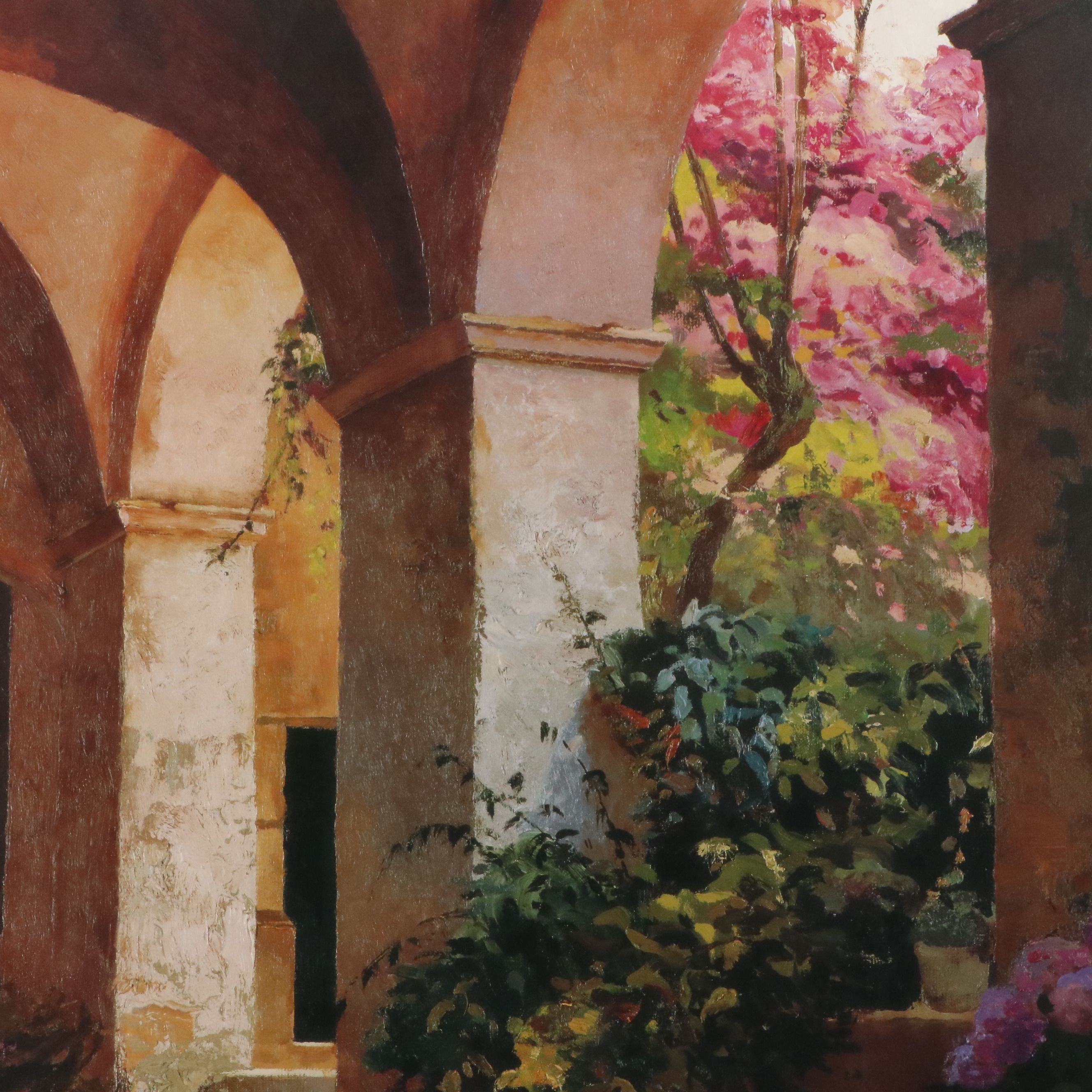 After Poche Romeu Offset Lithograph "Un Claustro," Late 20th to Early 21st C.