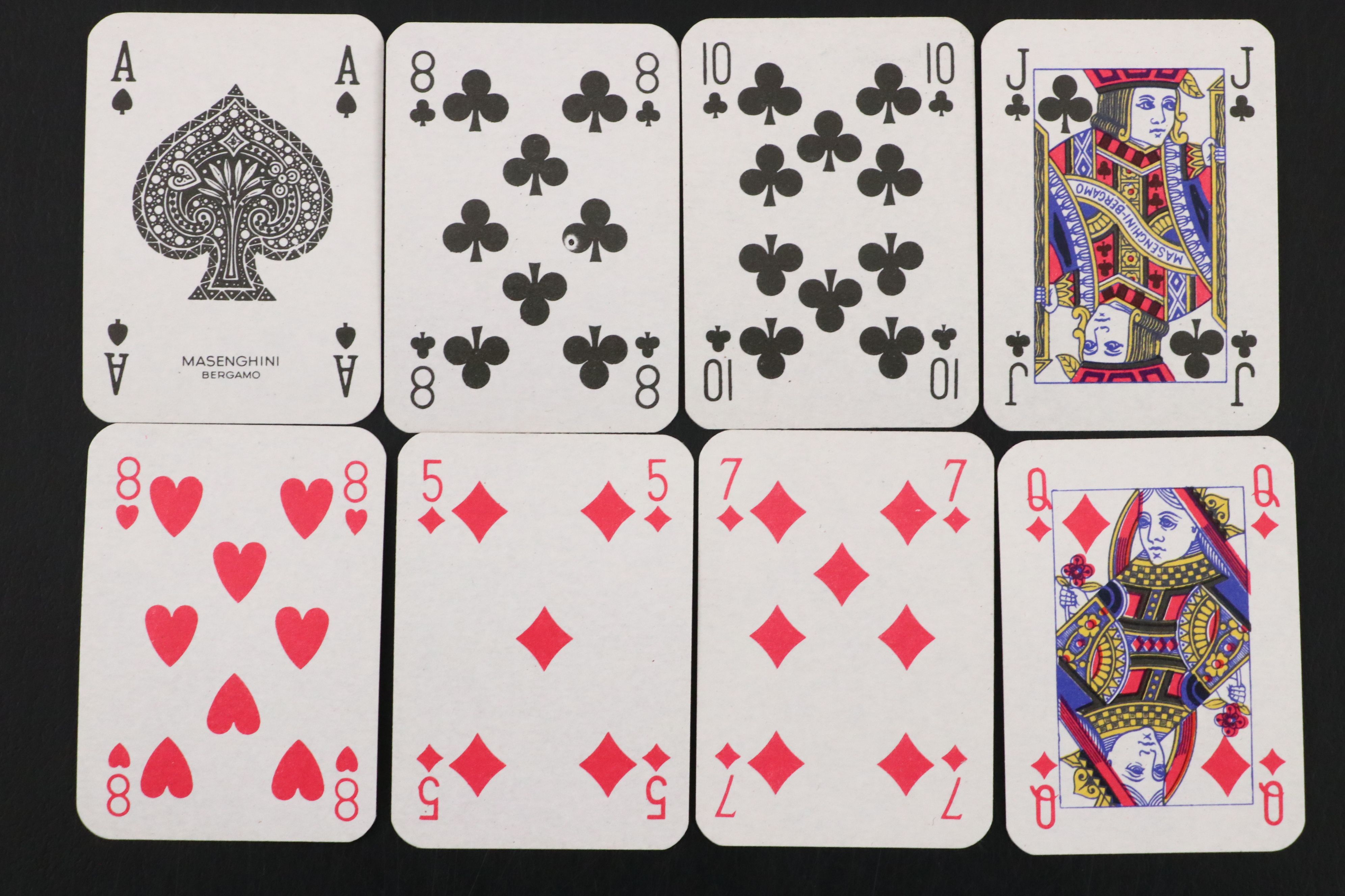 Masenghini Italian Miniature Playing Cards with Leather Box