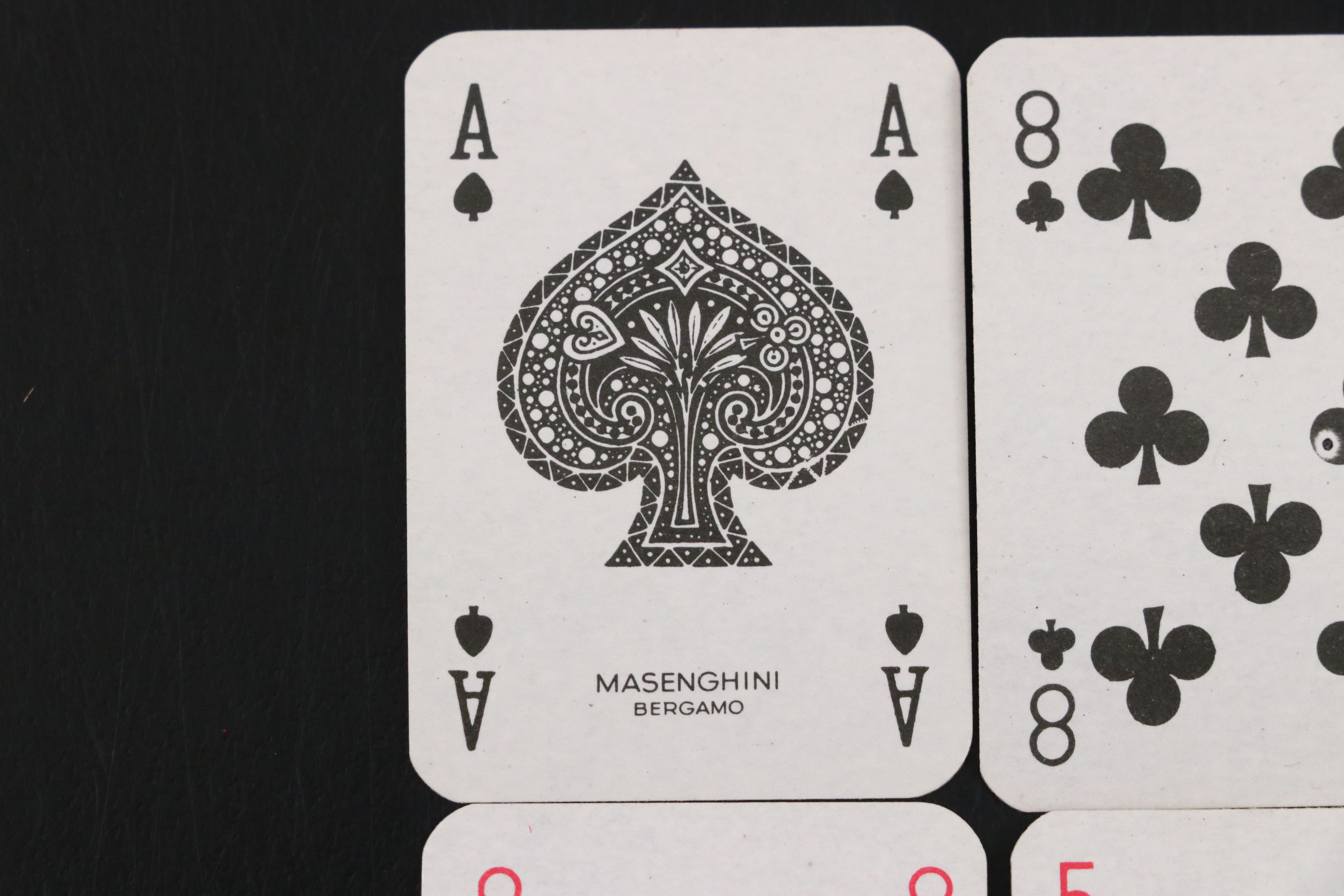Masenghini Italian Miniature Playing Cards with Leather Box