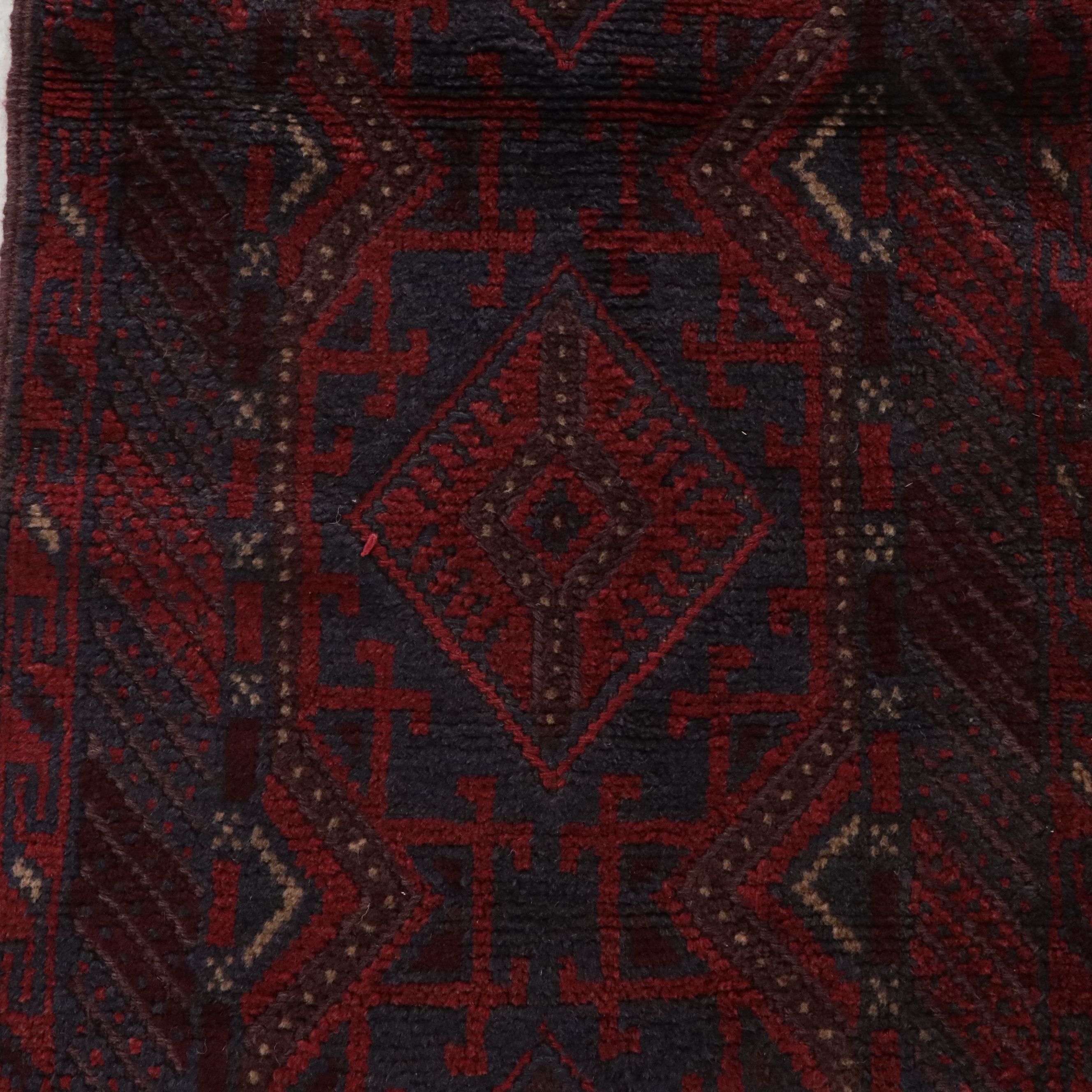 2'2 x 8' Handwoven Mixed Technique Afghan Mashwani Carpet Runner