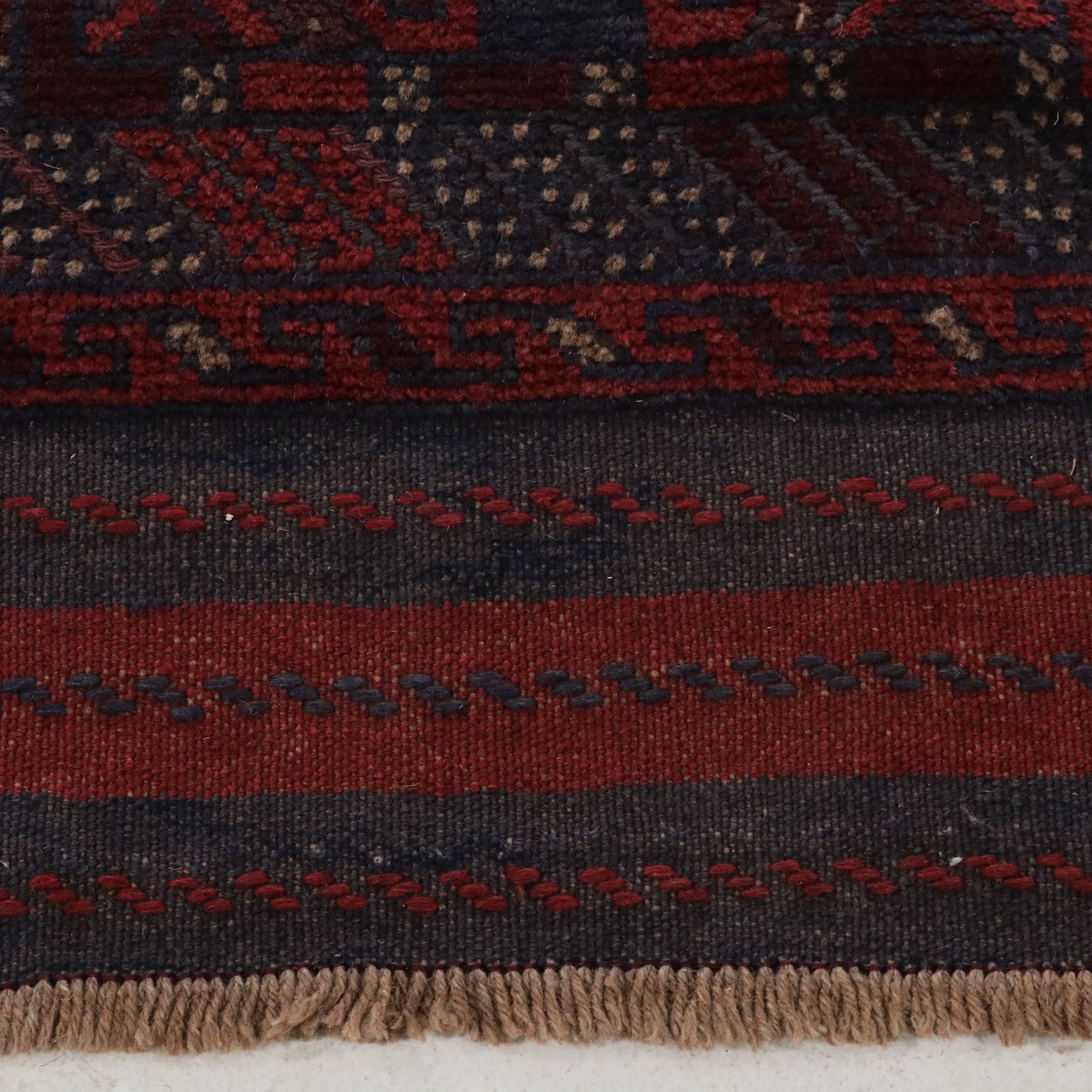 2'2 x 8' Handwoven Mixed Technique Afghan Mashwani Carpet Runner