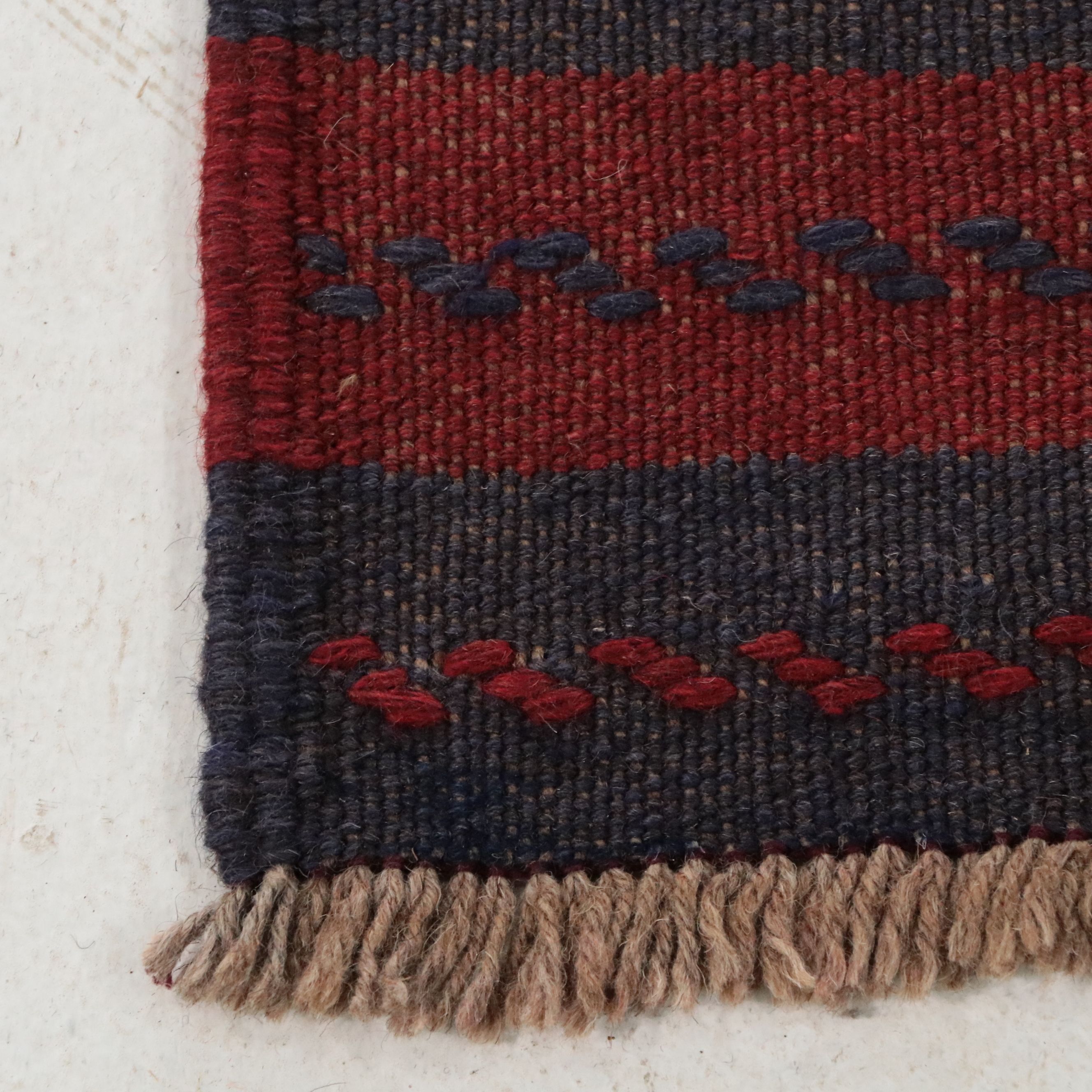 2'2 x 8' Handwoven Mixed Technique Afghan Mashwani Carpet Runner