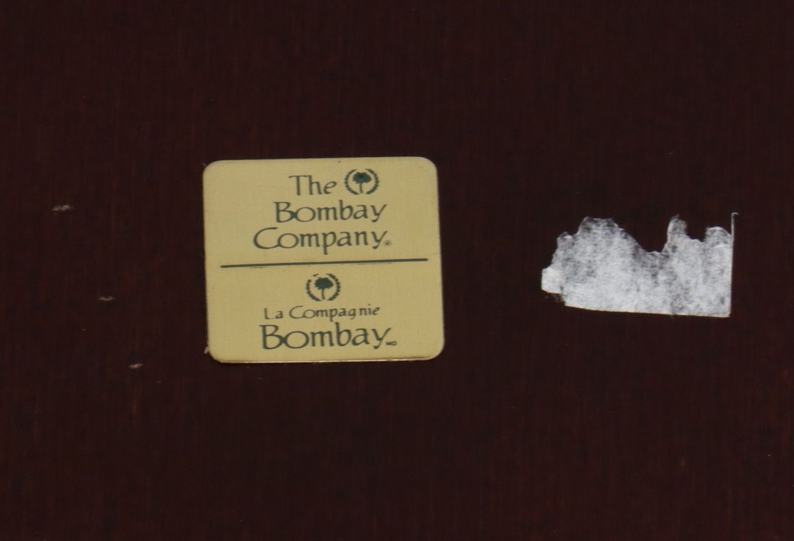 The Bombay Company Mahogany Finish Wall-Mount Curio Cabinet, Late 20th Century