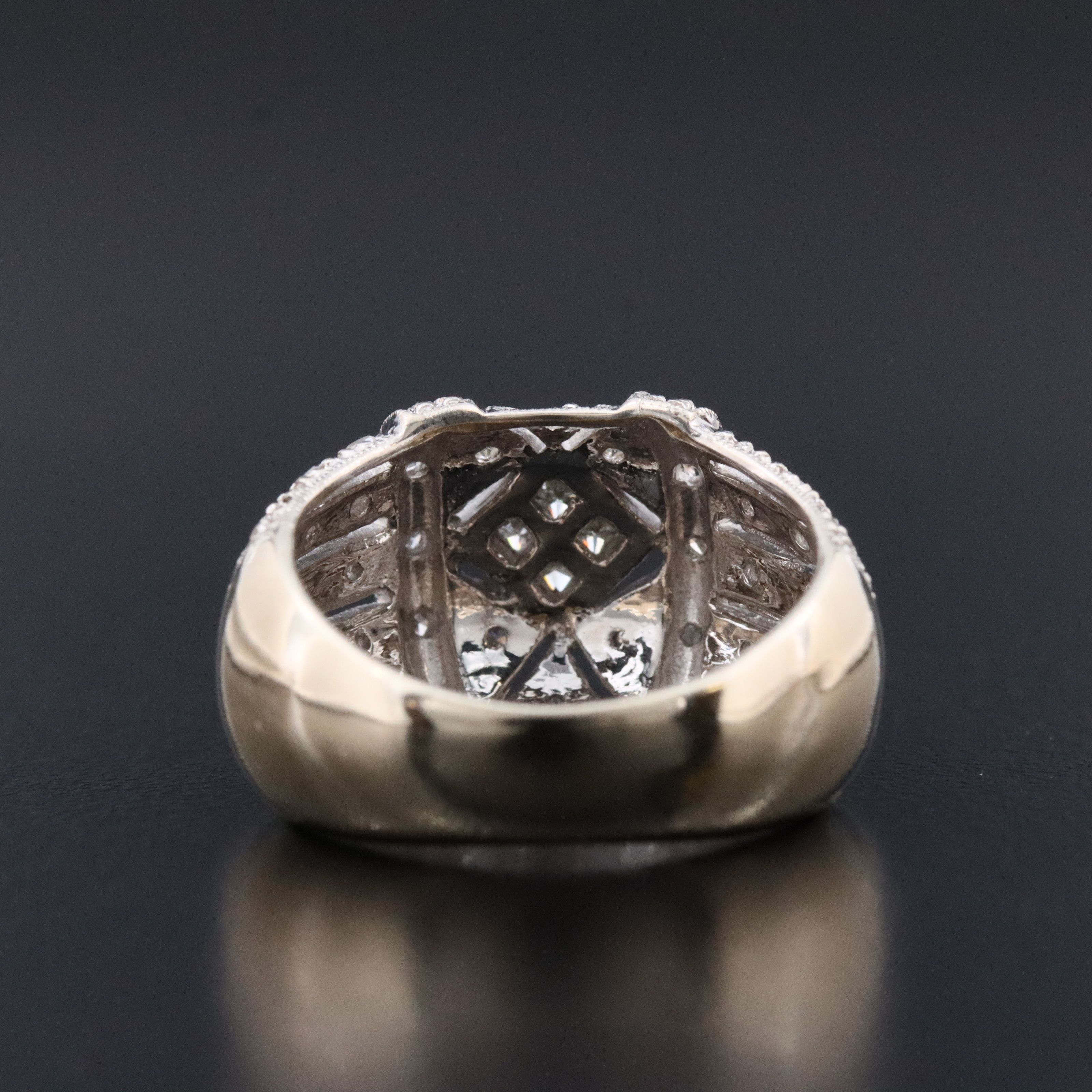 Art Deco Style 14K 0.37 CTW Diamond Dome Ring