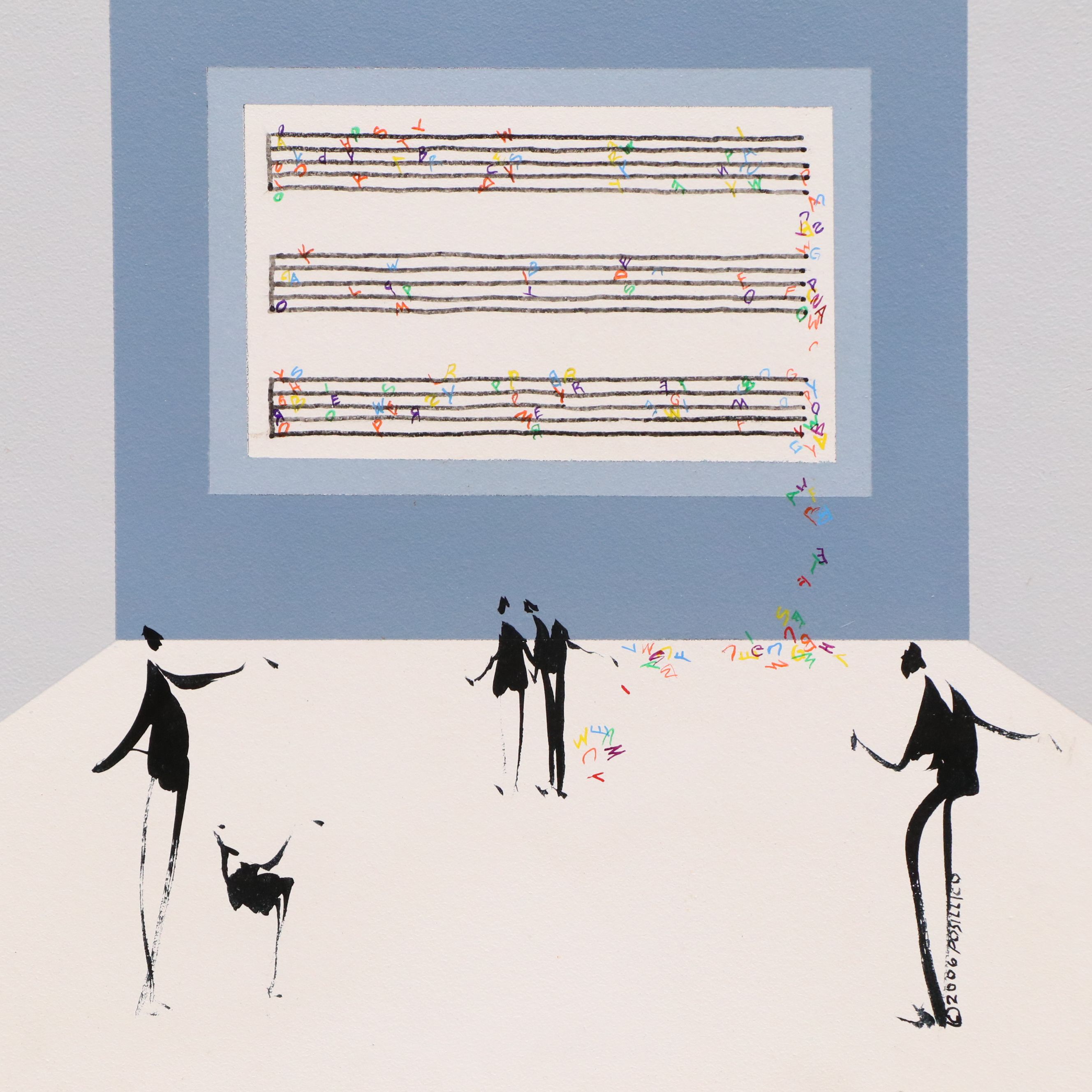 Leo Posillico Oil Painting "We Are the Notes," 2007