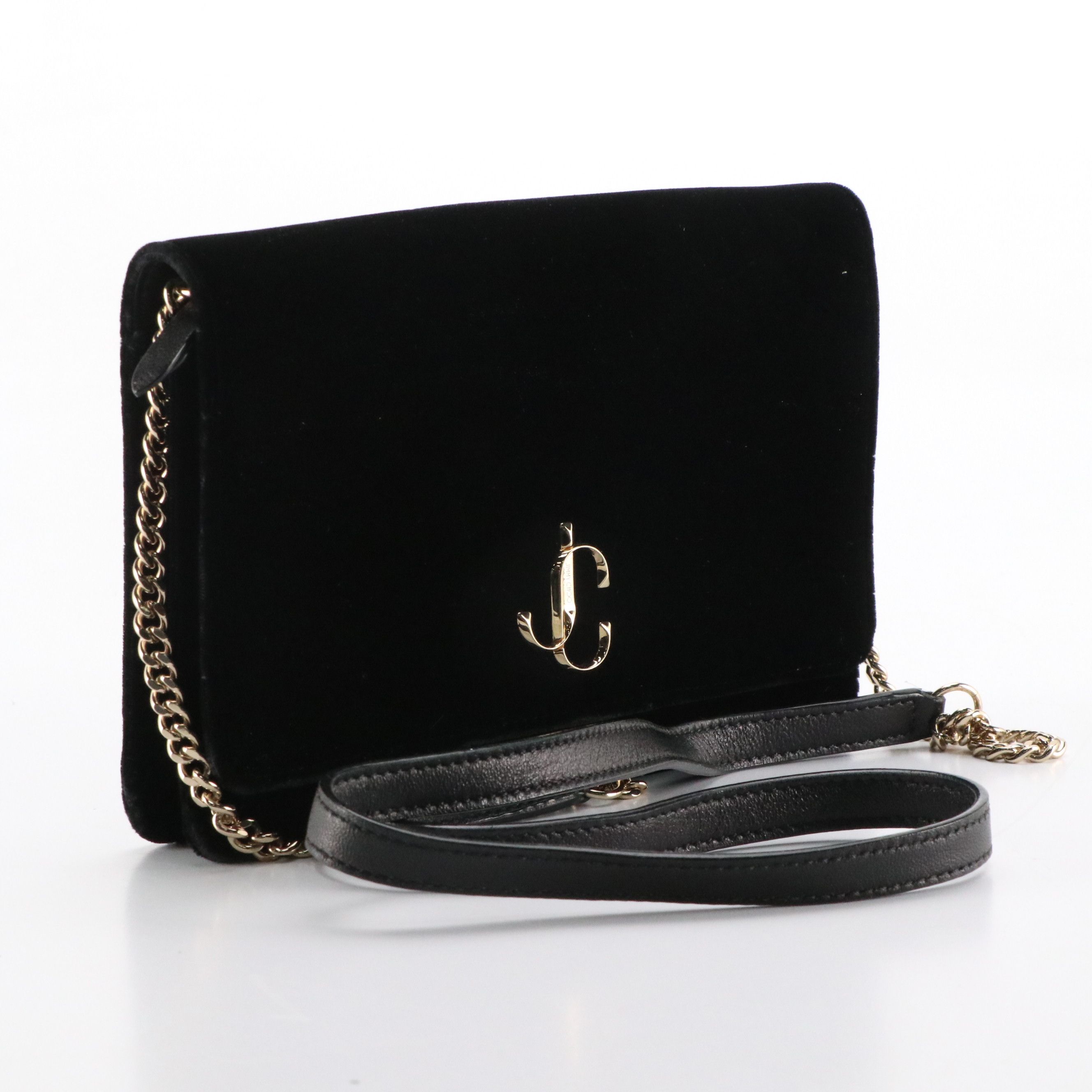 Jimmy Choo Varenne Chain Clutch in Velvet