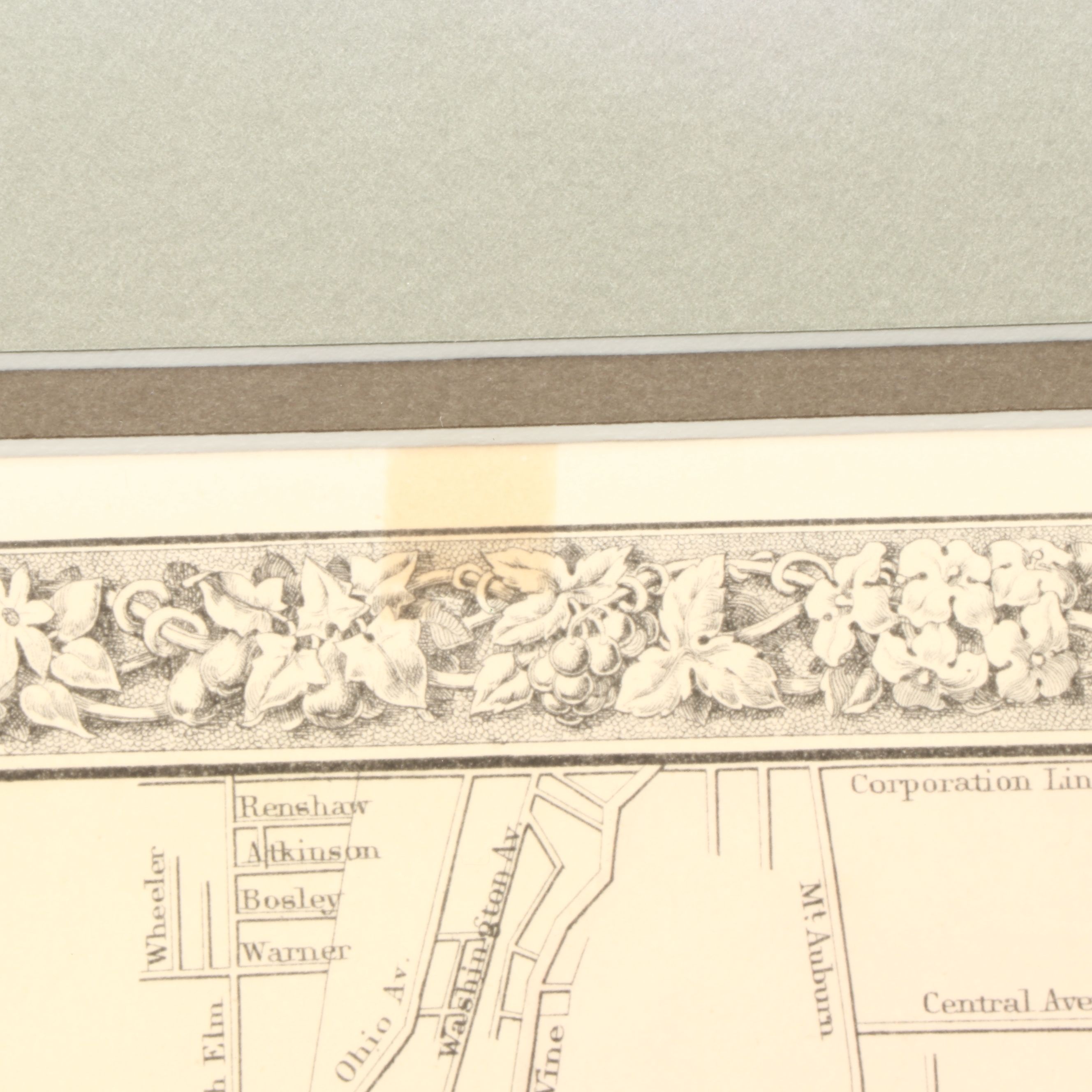 1860 "Plan of Cincinnati and Vicinity" Hand-Colored Engraved Map
